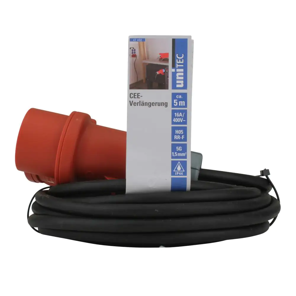 CEE-Verlängerung 5-polig 16A H05RR-F5G1,5 5m rot