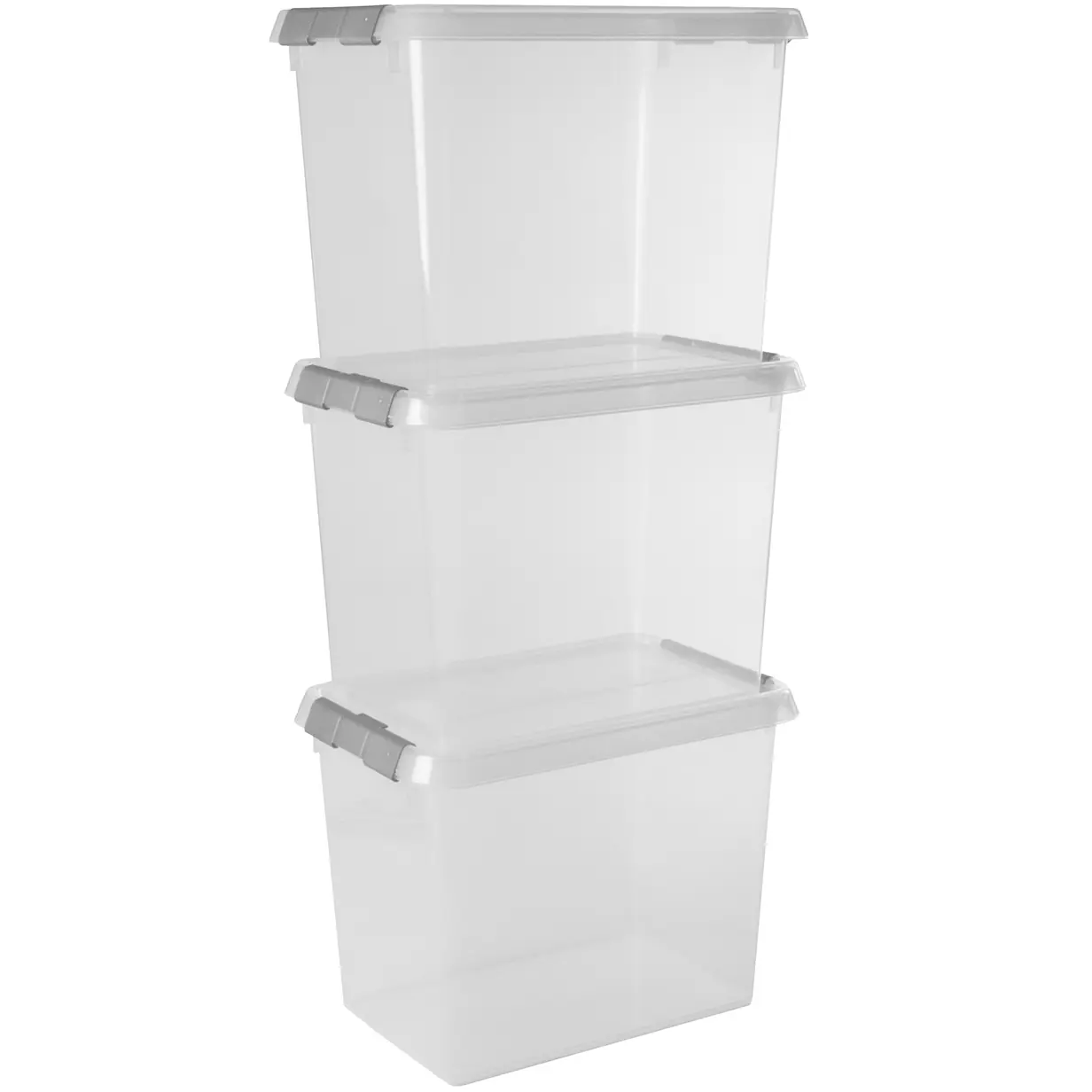 Sunware Aufbewahrungsbox Comfort-Line mit Deckel 30 x 20 cm 9 L transparent 3er Set