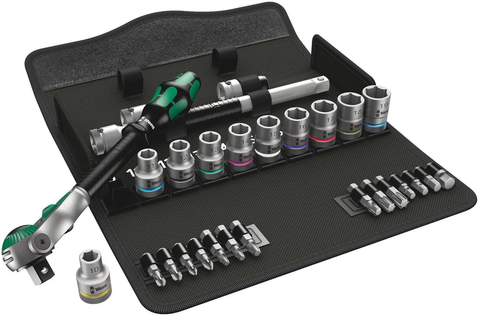 Wera Speed-Knarrensatz 8100 SC 6 Zyklop 1/2"-Antrieb metrisch 28-teilig