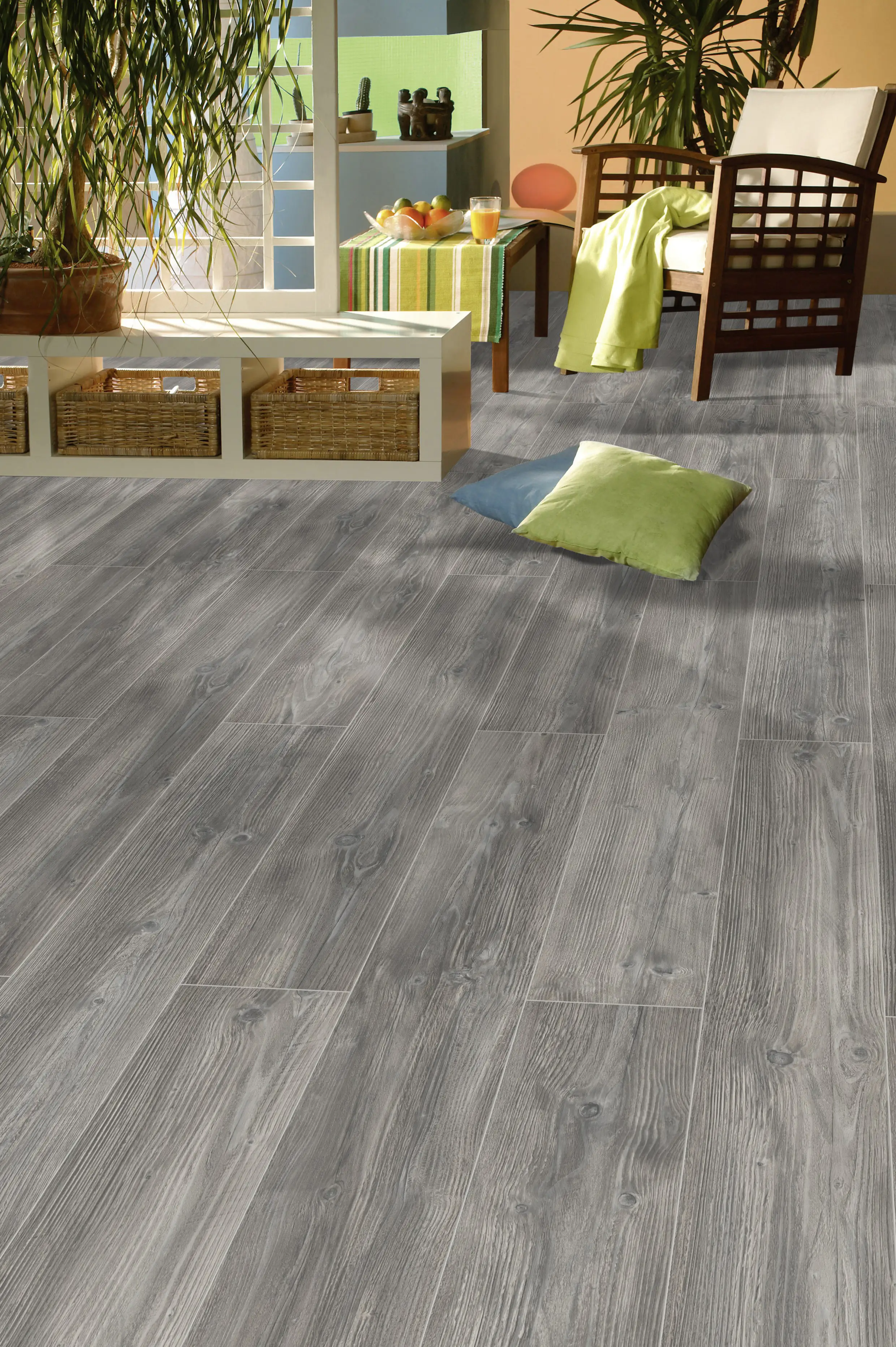 Classen Laminat 7 mm 4V 128,6 x 19,4 cm 7 mm Kiefer grau