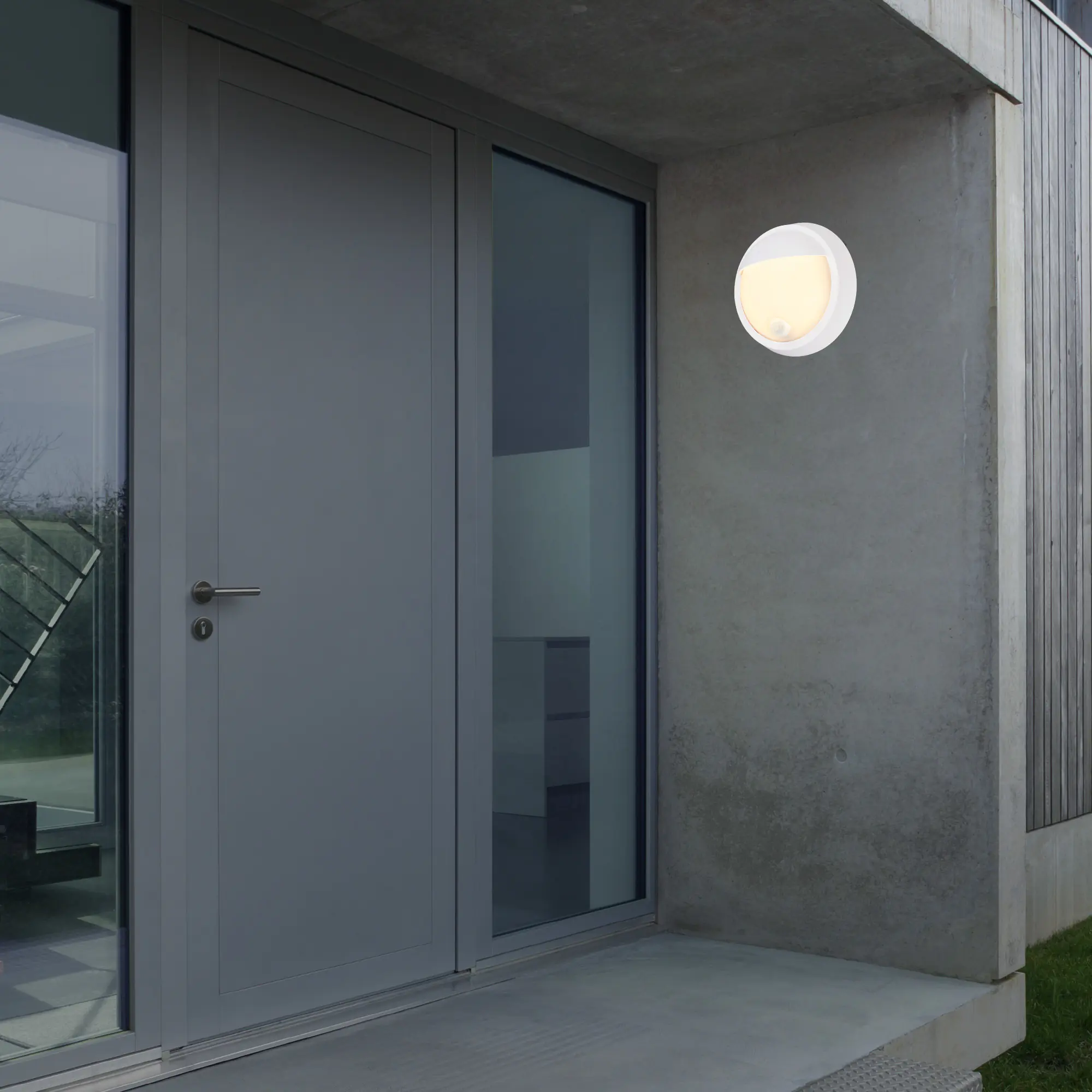Briloner LED Außenwandleuchte Puni Akku 4W weiß Bewegungssensor warmweiß