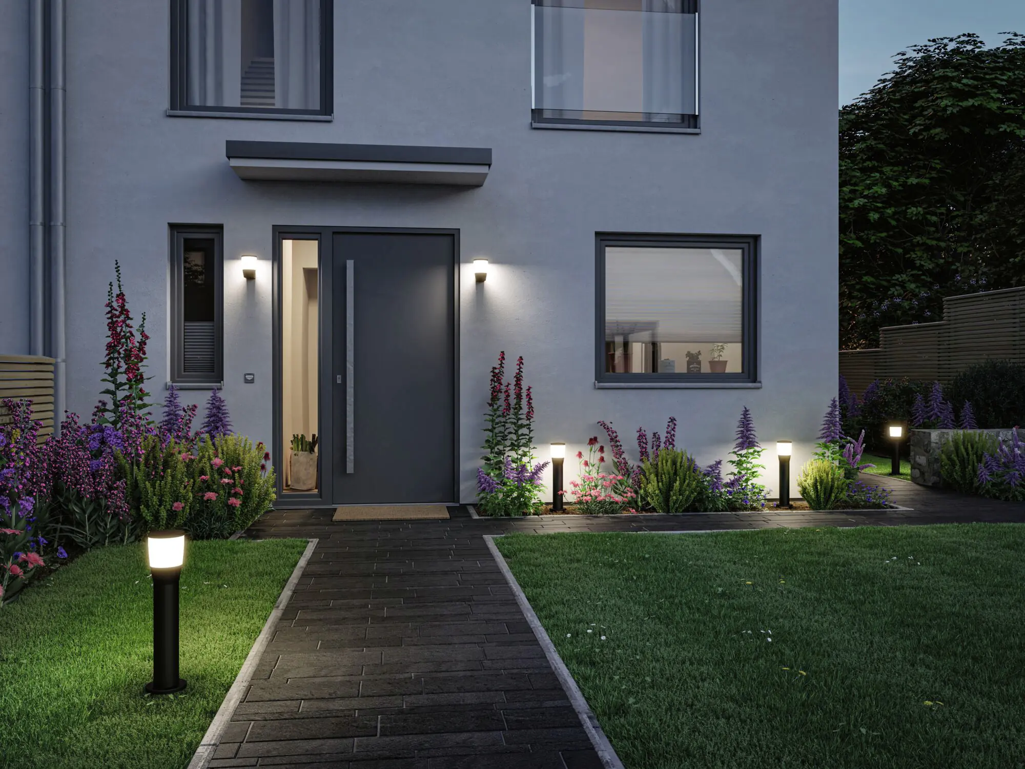Paulmann LED Außen-Wandleuchte Bako anthrazit 16,5 x 11 cm E14