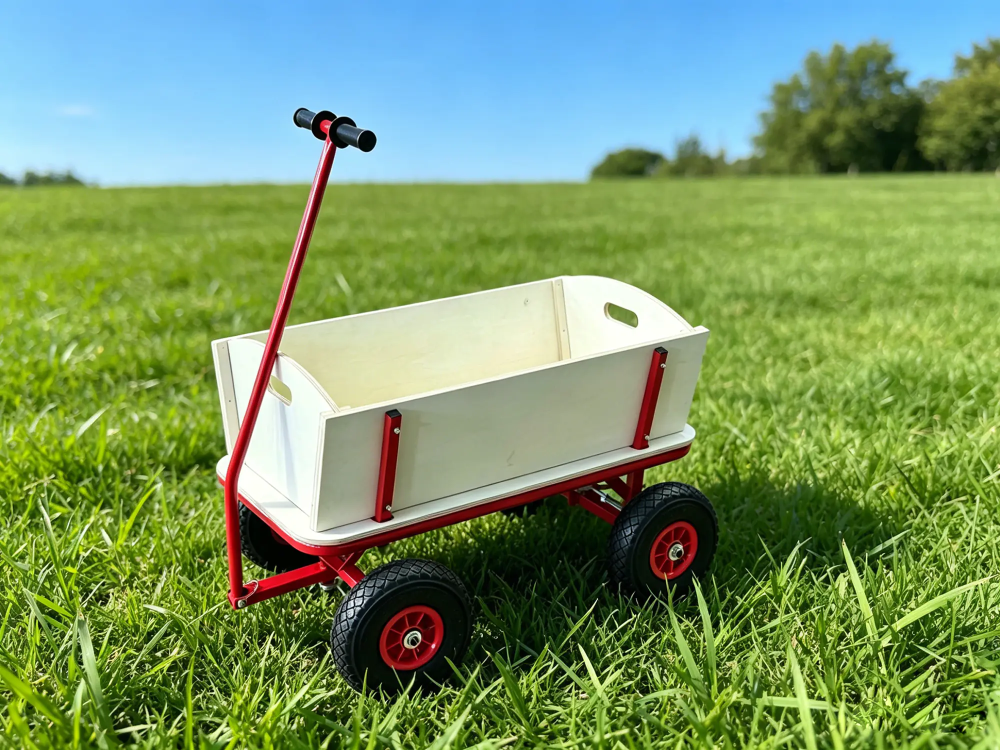 Primaster Bollerwagen Holz 96 x 62,5 x 98 cm