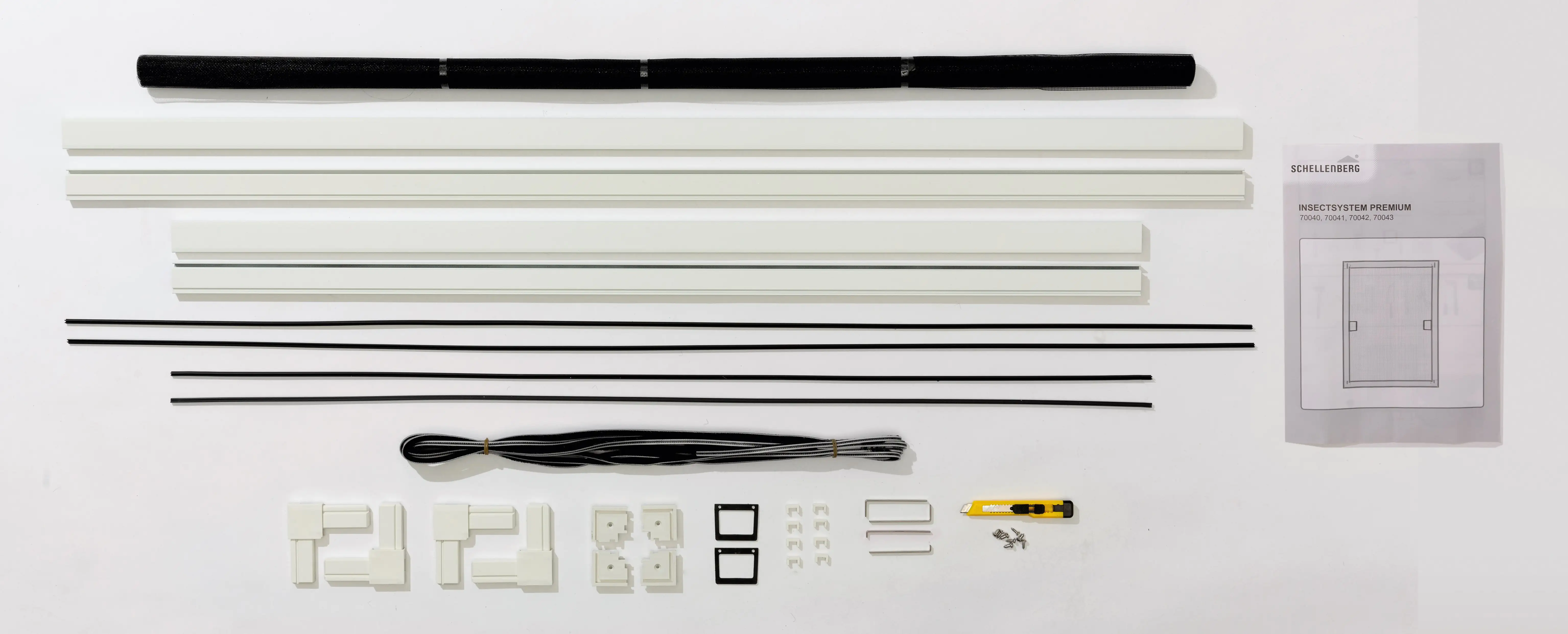 Schellenberg Fliegenschutz-Fenster PREMIUM 100 x 120 cm anthrazit/weiß kürzbar