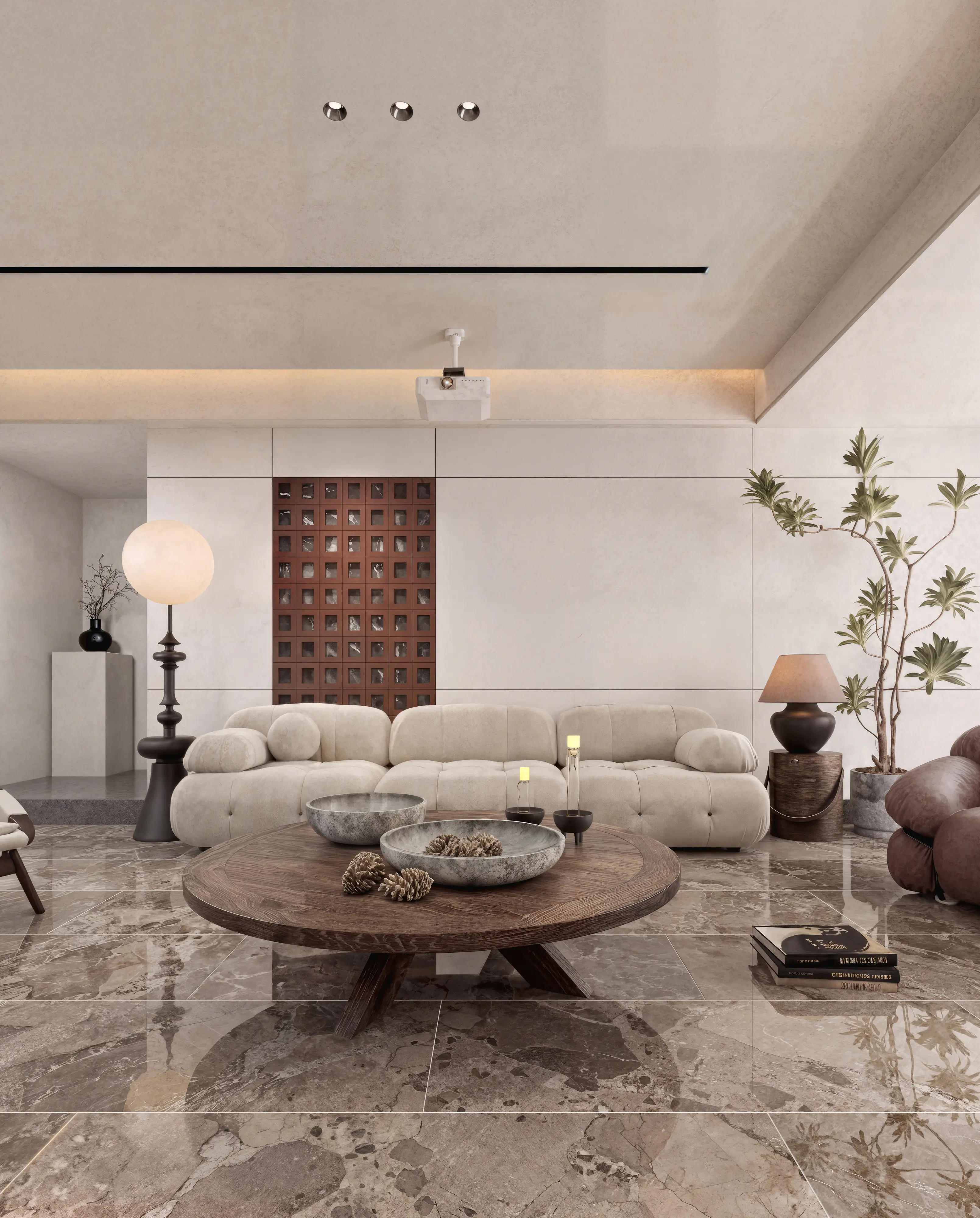 Bodenfliese Feinsteinzeug Coppo di Como 60 x 120 cm taupe