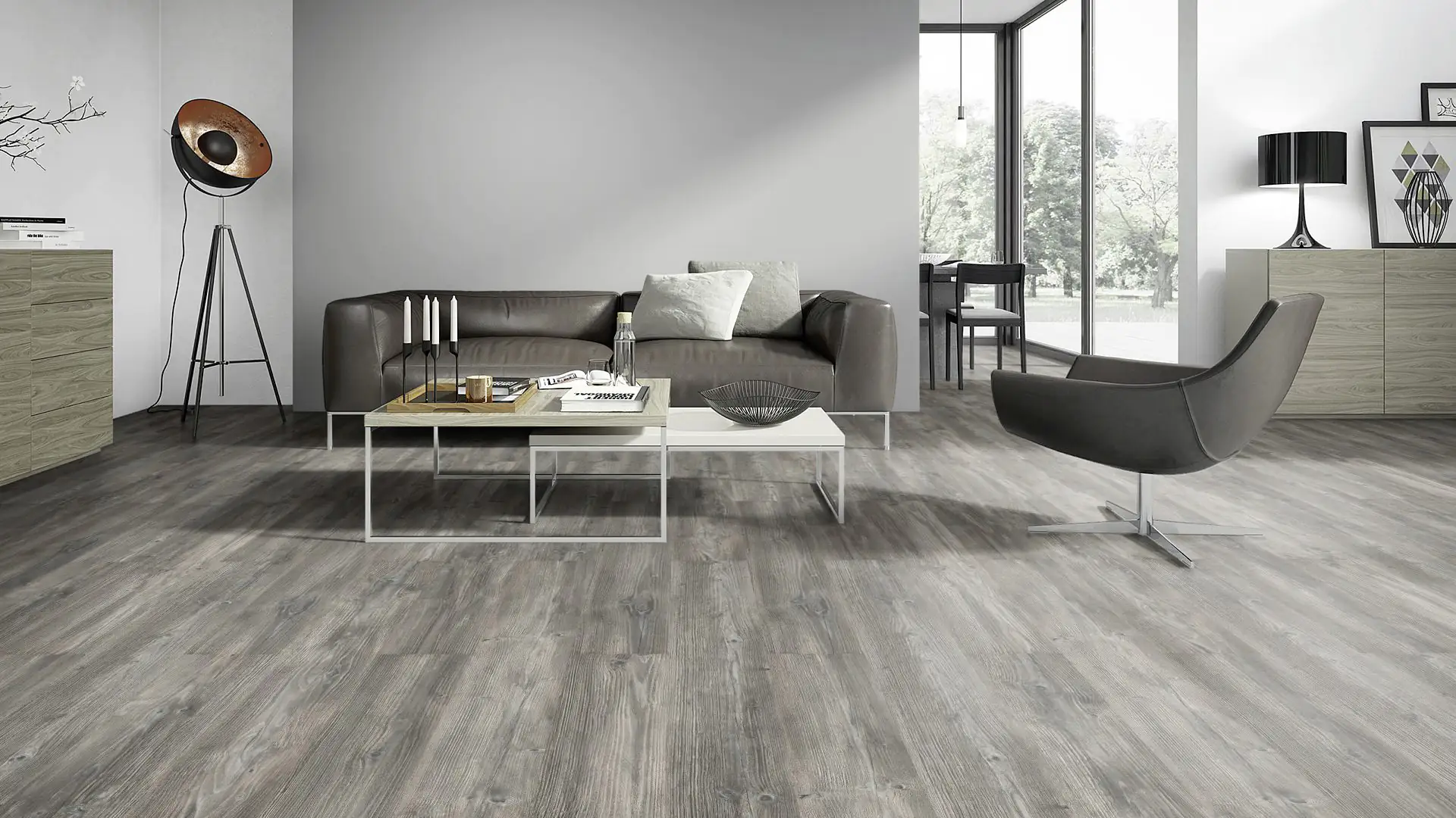 Classen Laminat 7 mm 4V 128,6 x 19,4 cm 7 mm Kiefer grau