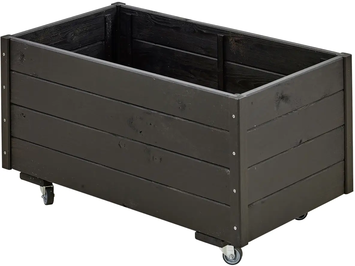 Plus Pflanzkasten mit Räder RAL 9005 Schwarz
