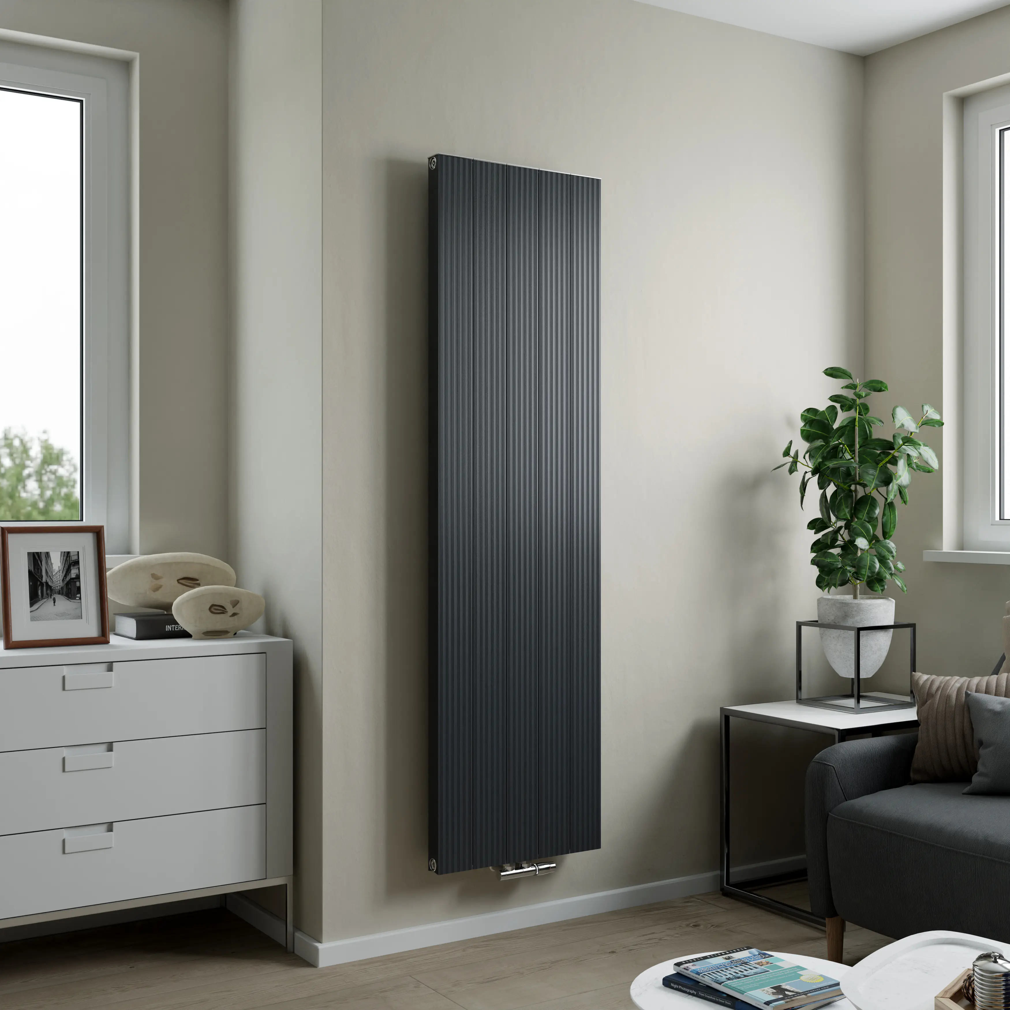 Ximax Design-Heizkörper Valeo 180 x 50 cm 1233 Watt anthrazit