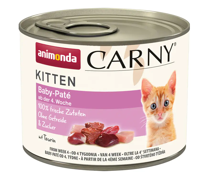 Animonda Carny Kitten Baby-Paté Katzennassfutter getreidefrei 200 g Rind & Huhn