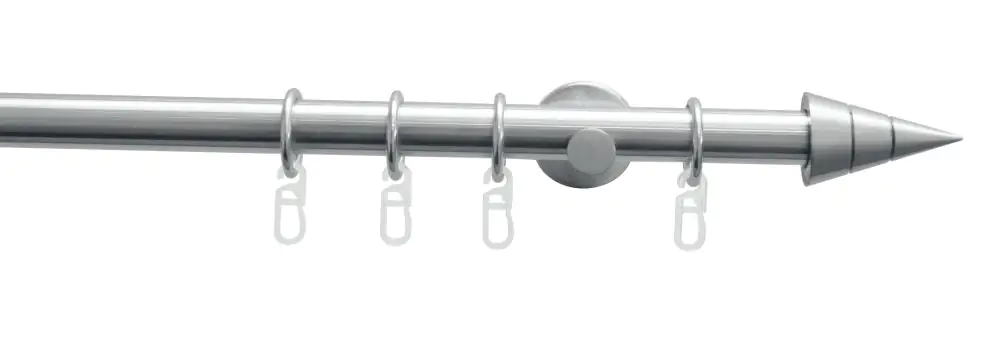 Gardinia Stilgarnitur Kegel Ø 20 mm, edelstahl-optik, 120 cm
