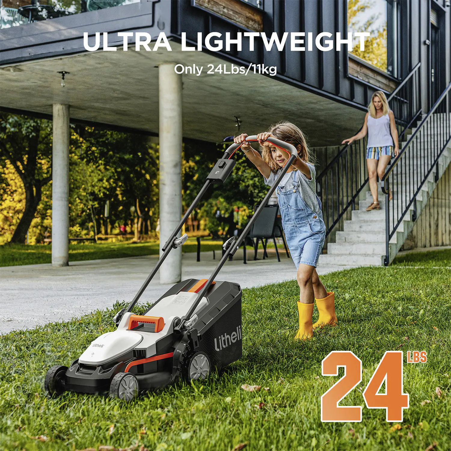 Litheli Akku Rasenmäher Handy+ 20V, 33 cm Schnittbreite inkl. 1 SE-Akku 4 Ah