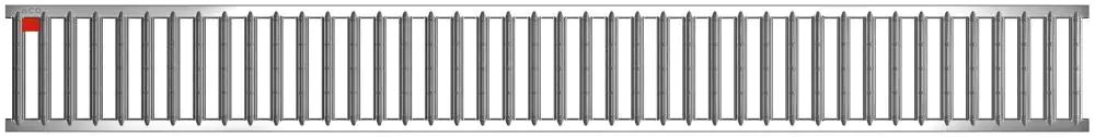ACO Stegrost Galaline 1 m silber