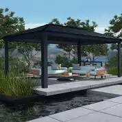 Canopia Pavillon Dallas 612 x 364 cm grau