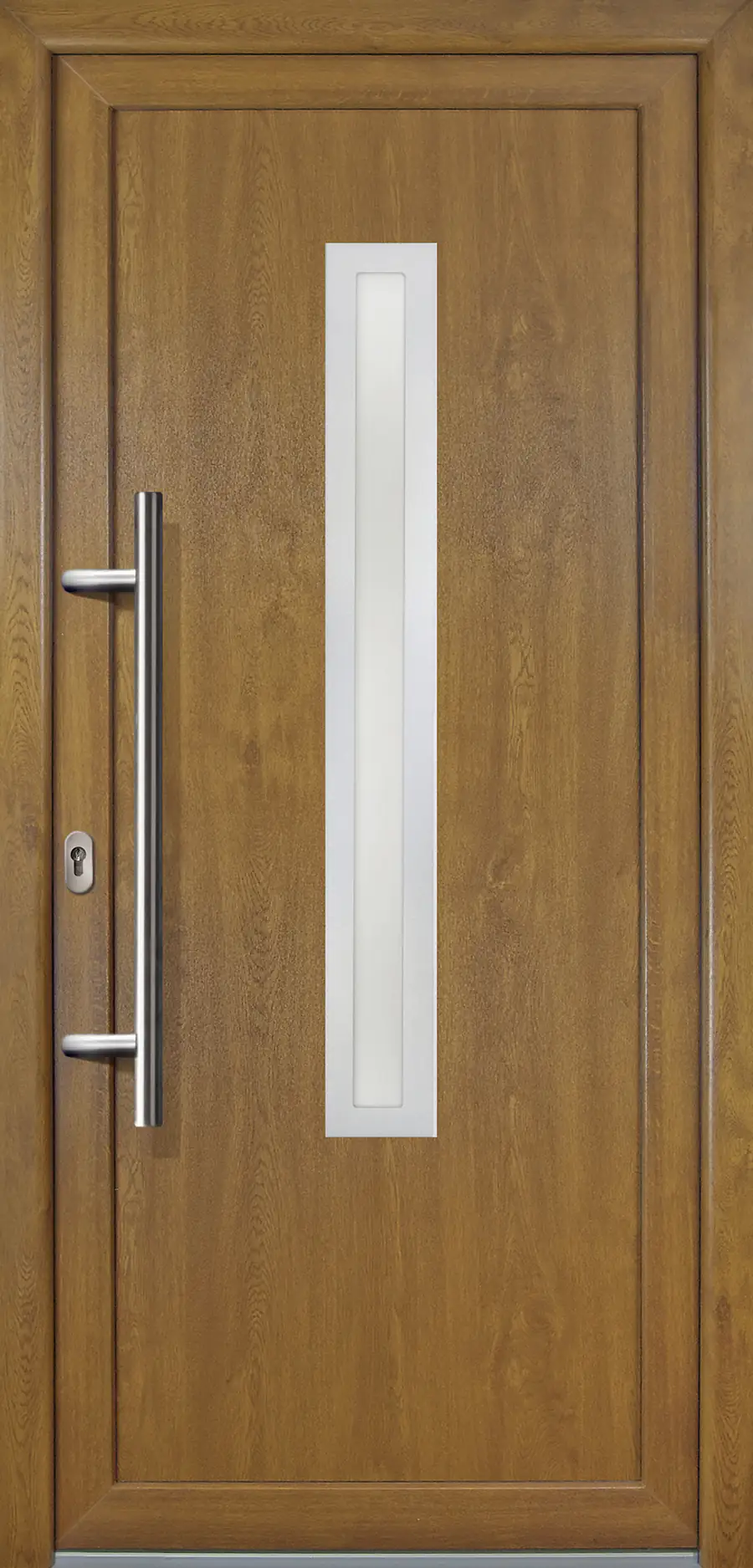 Meeth Haustür Signum PVC Exclusiv PVC Modell 70 108 x 200 cm, DIN links, weiß/golden Oak