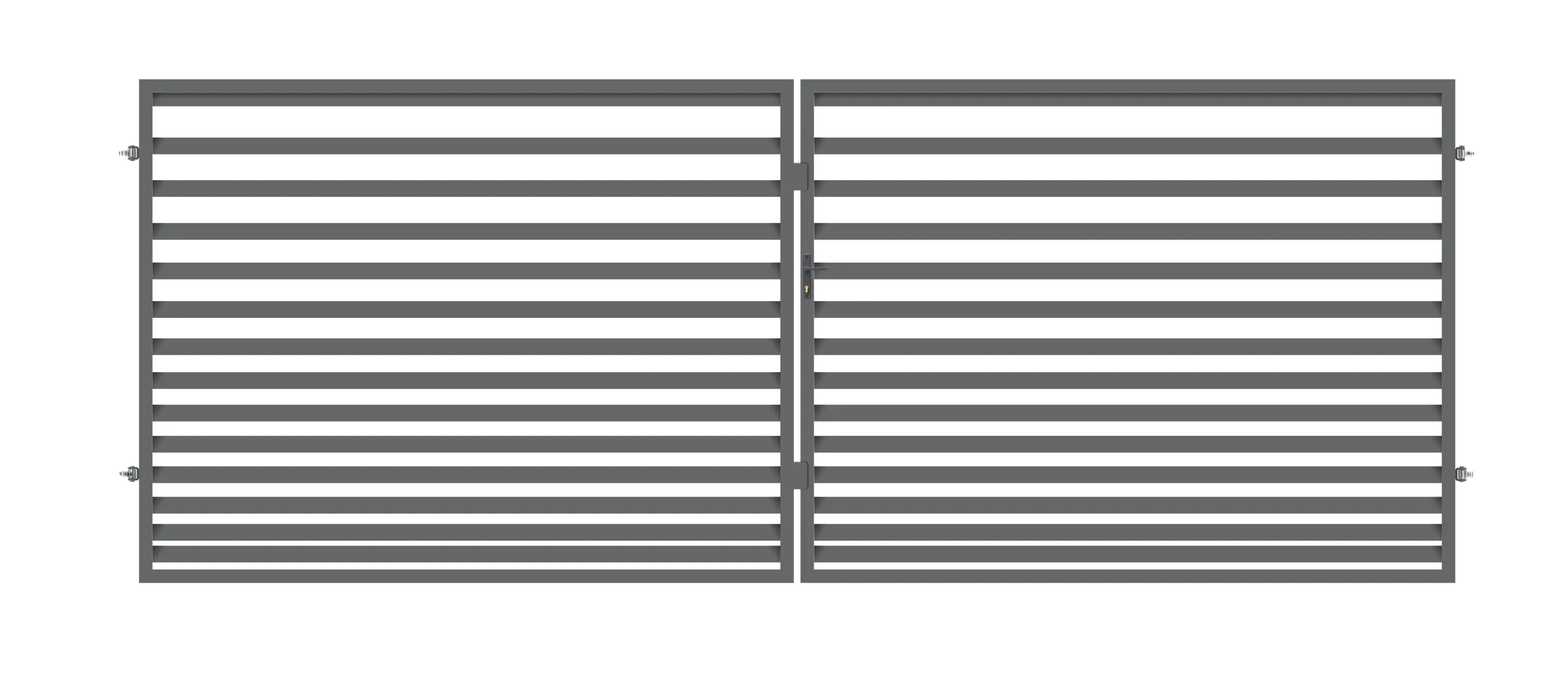 Polbram Doppeltor Leni 120 inkl. Zubehör-Set 300 x 120 cm, RAL-Farbe 7016