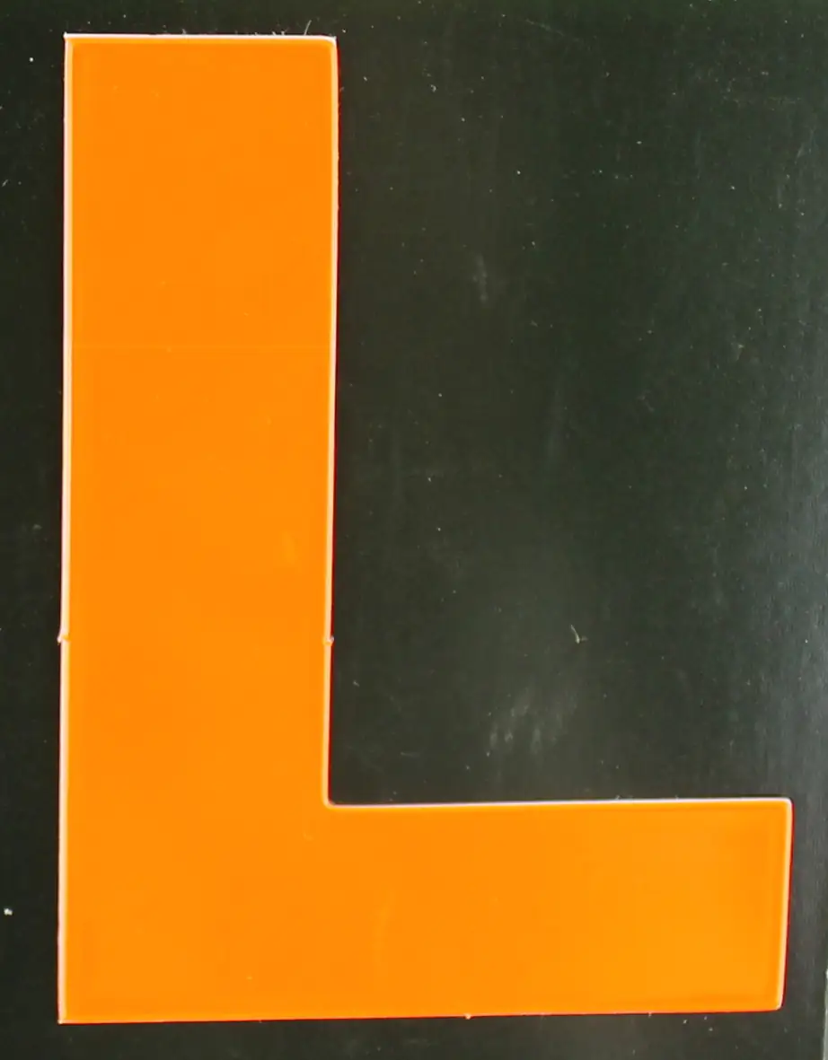 Conacord Reflektierender Klebebuchstabe "L" orange 80 mm
