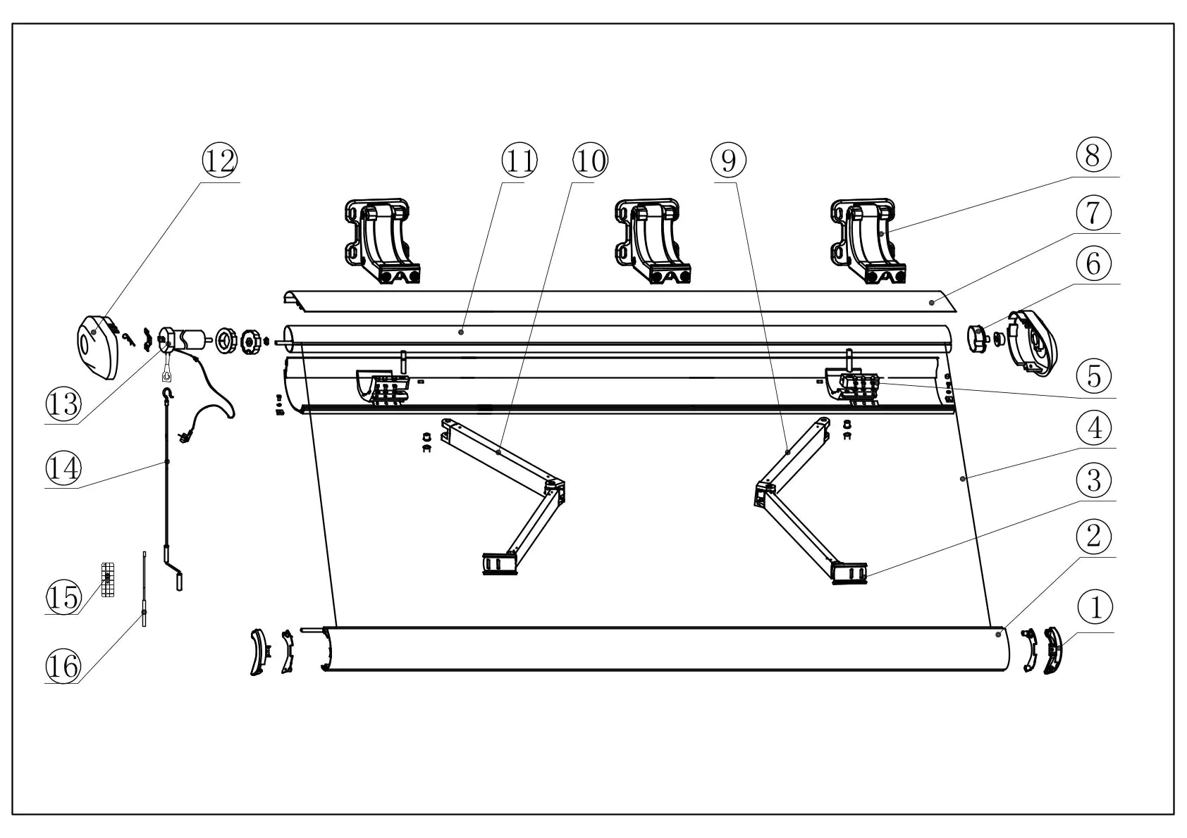 Primaster Kassetten-Markise elektr. Farbe grau Breite 500 cm Ausfall 300 cm