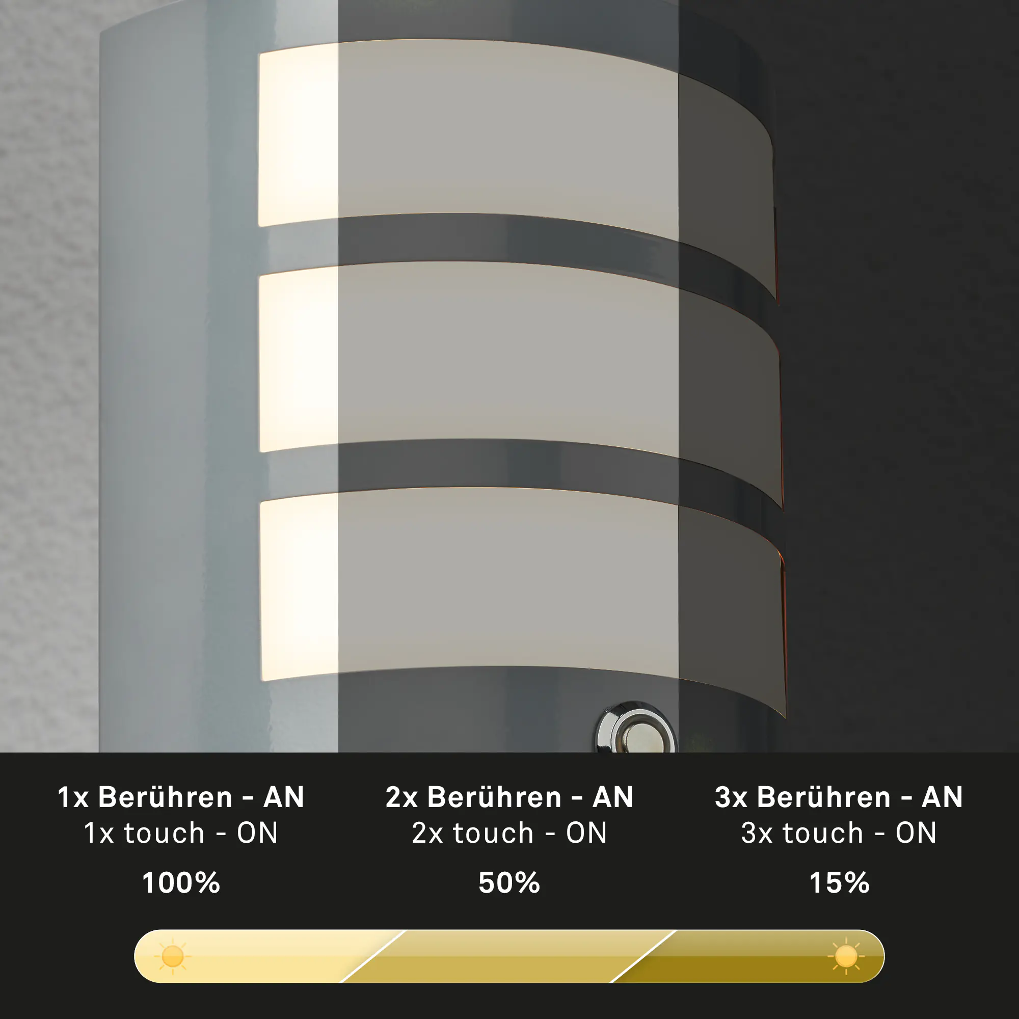 Briloner LED Akku-Außenwandleuchte 5,8W weiß Bewegungssensor warmweiß