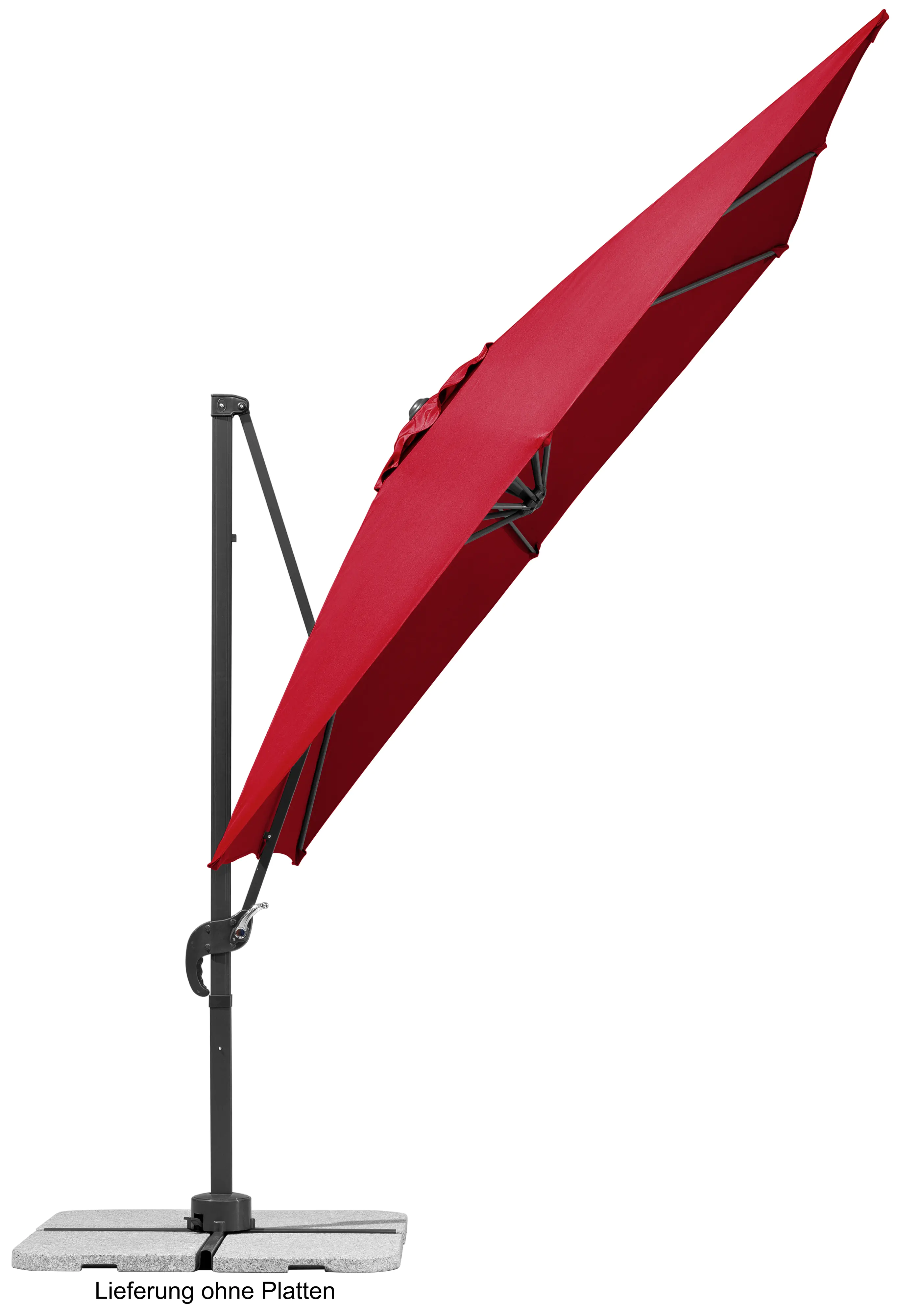 Schneider Sonnenschirm Rhodos Junior rot 270 x 270 cm inkl. Sonnenschirmhülle