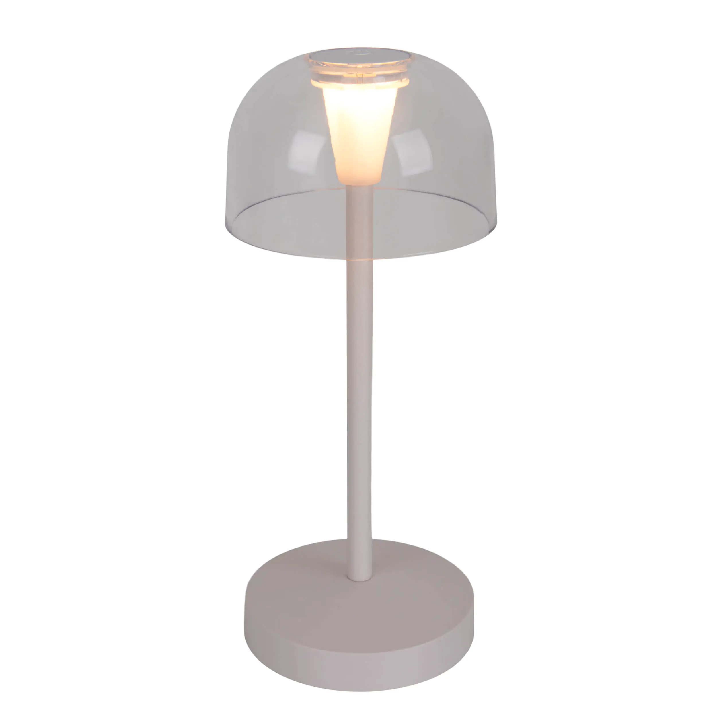 Light & More LED Akku-Tischleuchte Gomba weiß dimmbar 