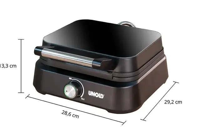 Unold Waffelautomat Brüssel  1500 Watt, für 17x10 cm Waffeln