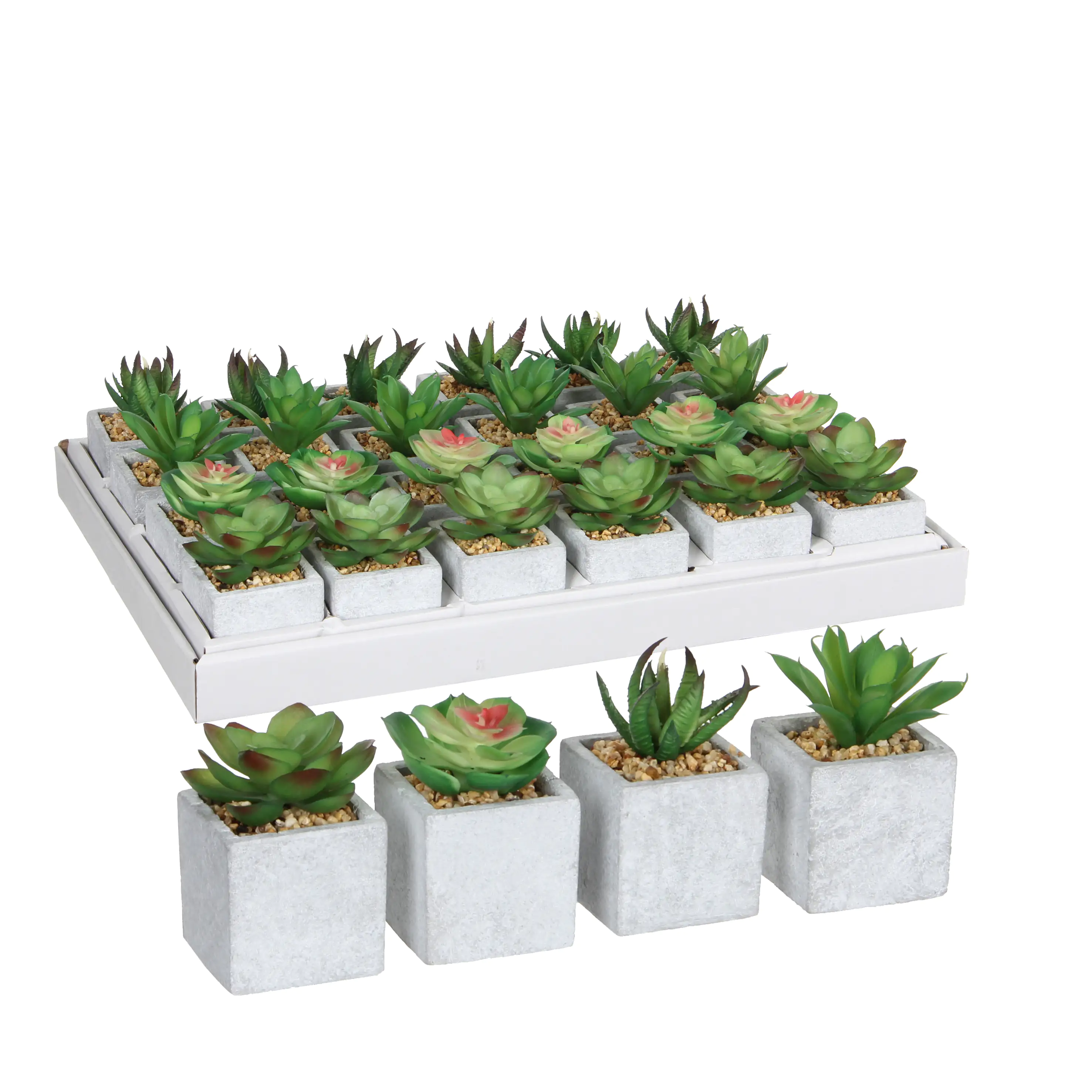 Mica Kunstpflanze Sukkulente im Topf grün 8 x 5 cm