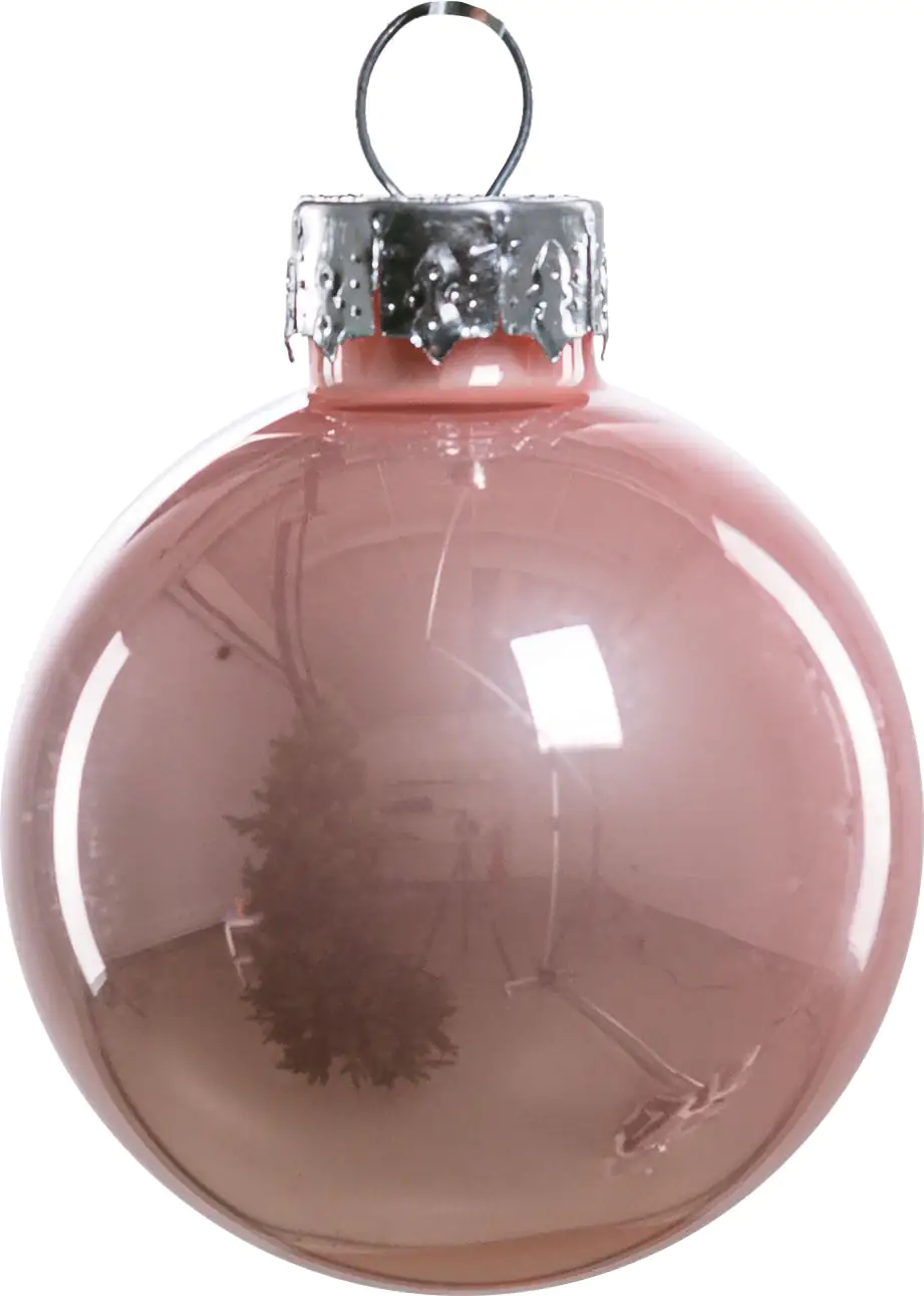 TrendLine Weihnachtskugeln aus Glas Ø 3,5 cm puderrosa 16 Stück