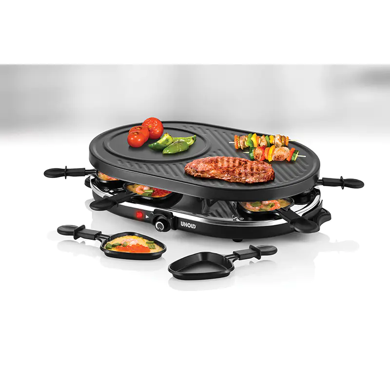 Unold Raclette Gourmet 8 Pfännchen 1.200 Watt
