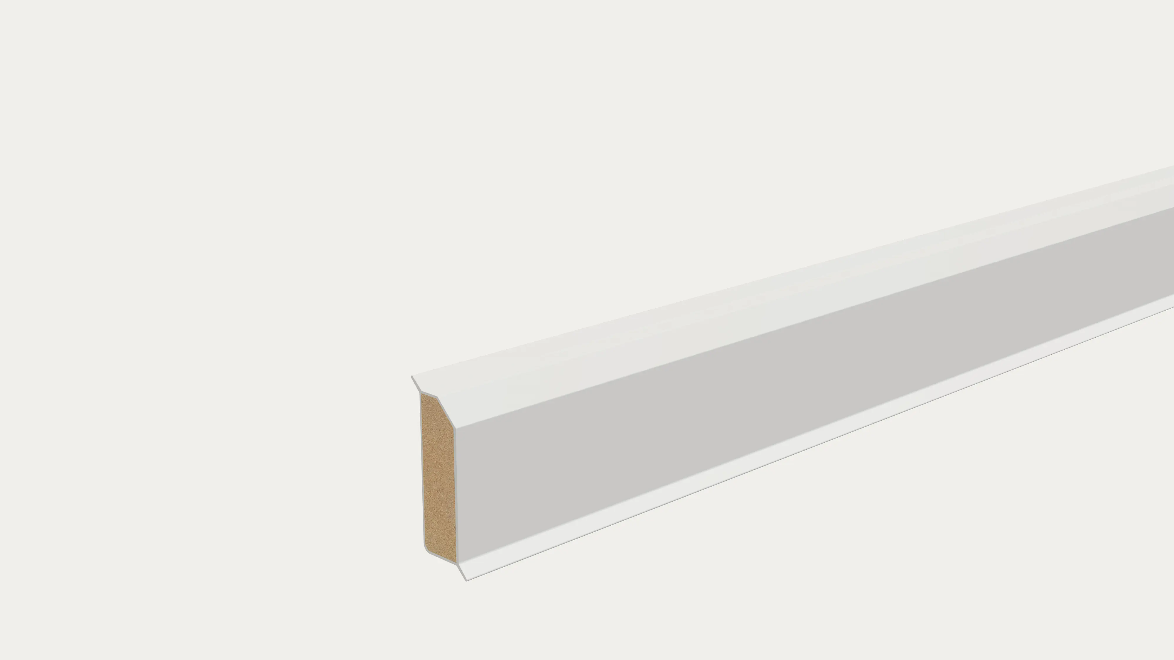 Neuhofer Fußleiste MDF 240 cm x 40 x 13 mm weiß 