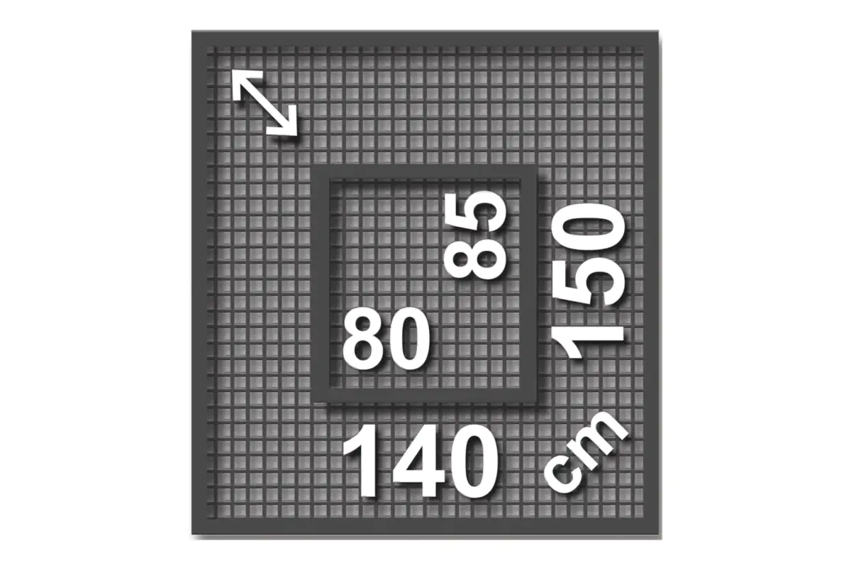 Schellenberg Fliegenschutz-Fenster TELESCOPE 80 x 85 - 140 x 150 cm anthrazit/anthrazit