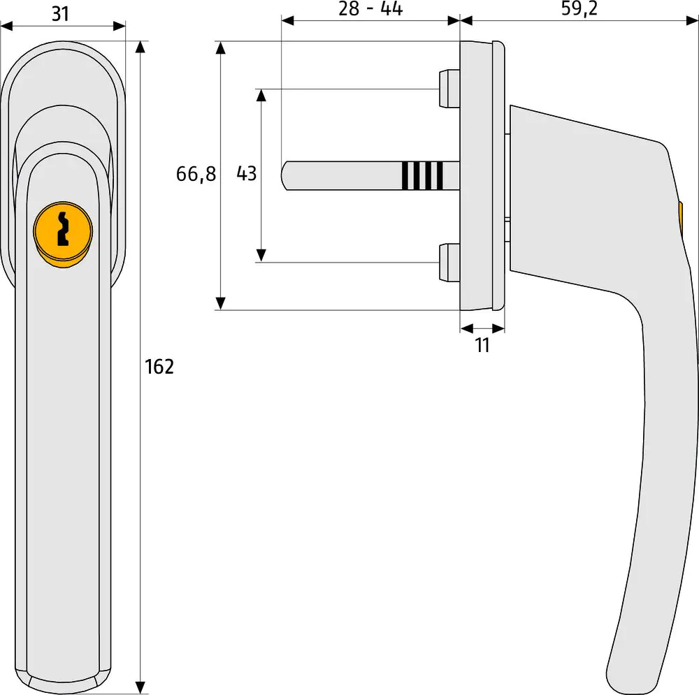 Abus Fenstergriff FG 210 weiß - 3 Stück