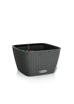 Lechuza Pflanzschale Kunststoff BACINO Cottage 30 30 x 30 x 18 cm granit