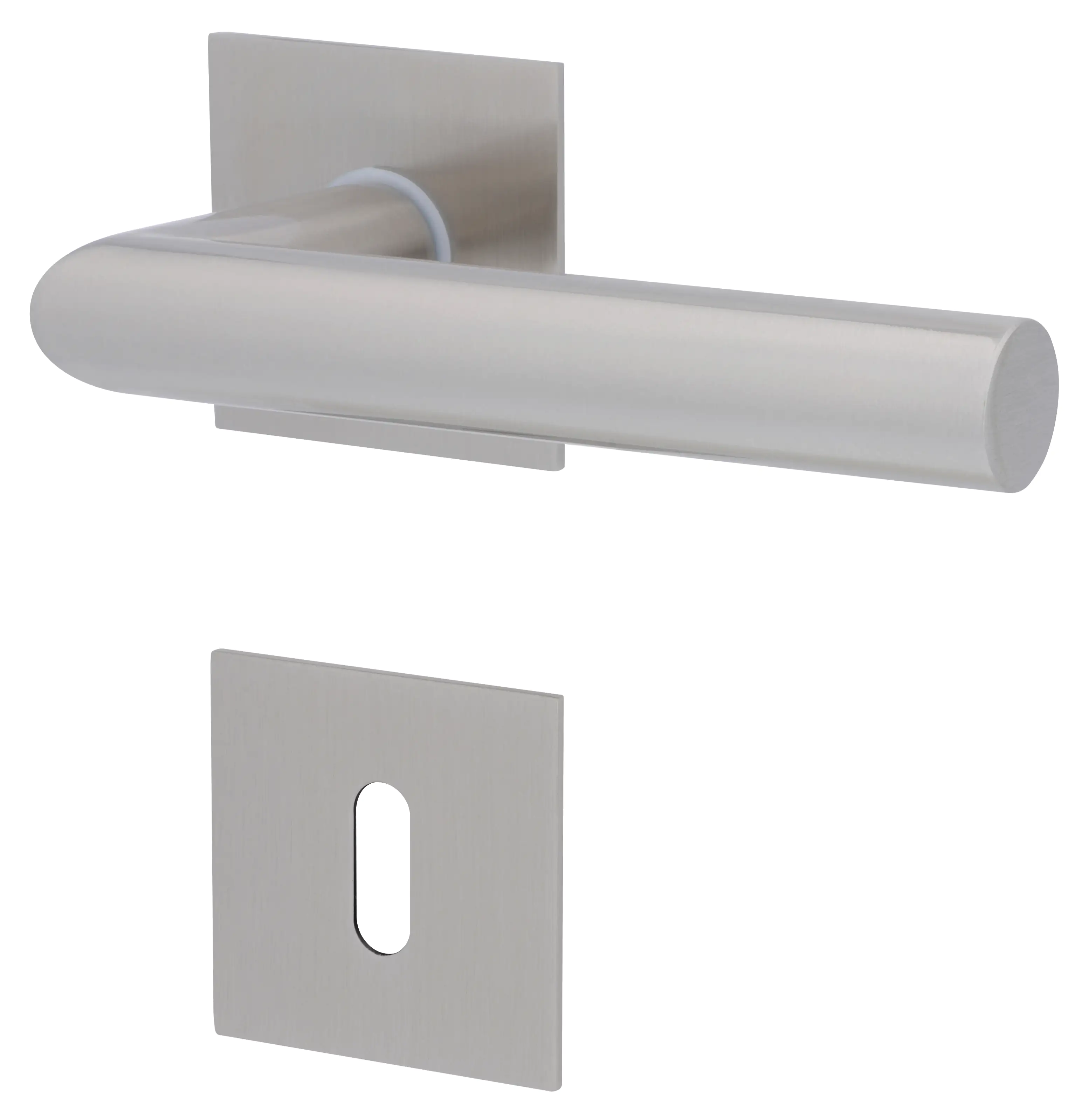 Alpertec BB-Rosettengarnitur Piato Edelstahl silber eckig