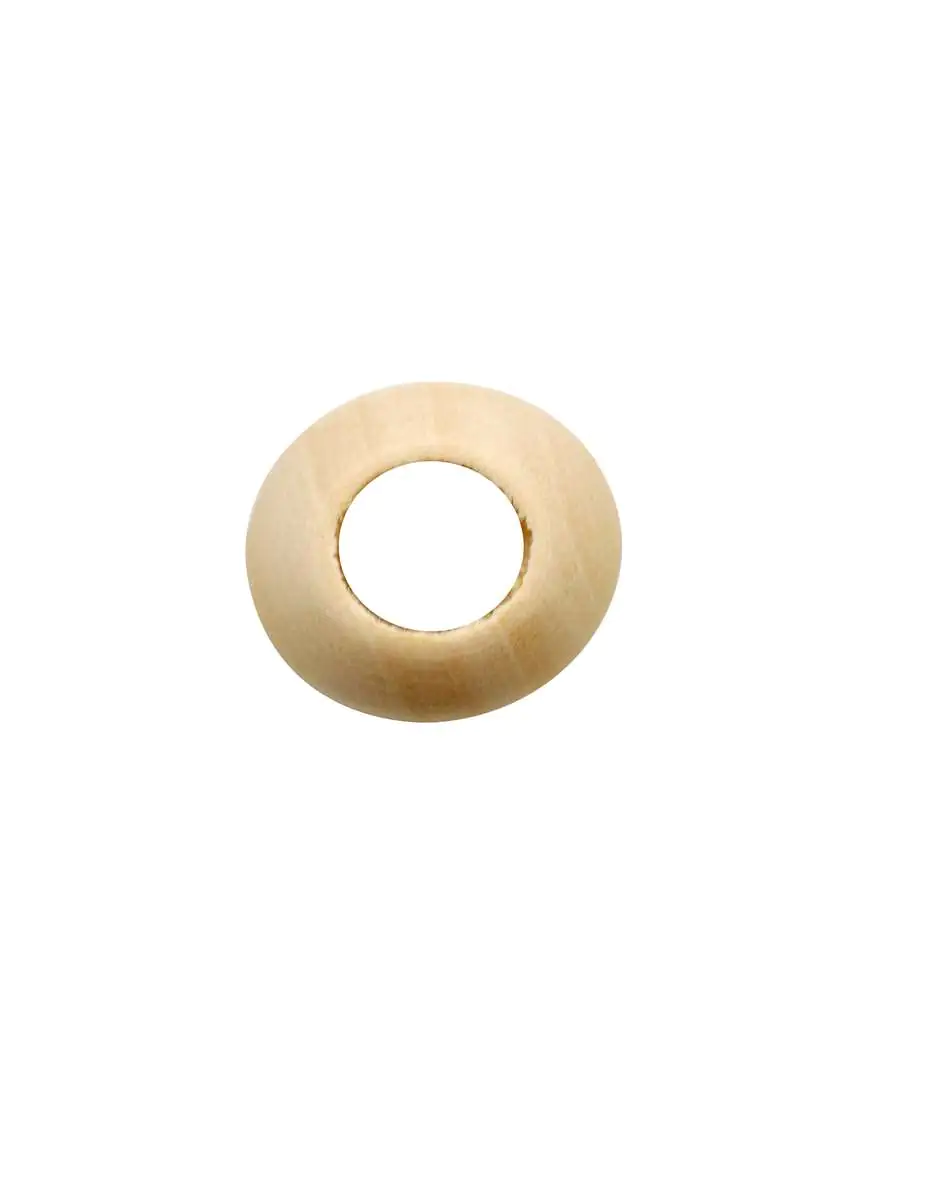 Glorex Grossloch Holzkugel 30 mm 6 Stück Farbe: natur