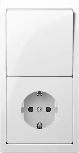 Merten Schutzkontakt-Steckdose System Design, Lotosweiß, MEG2301-6035
