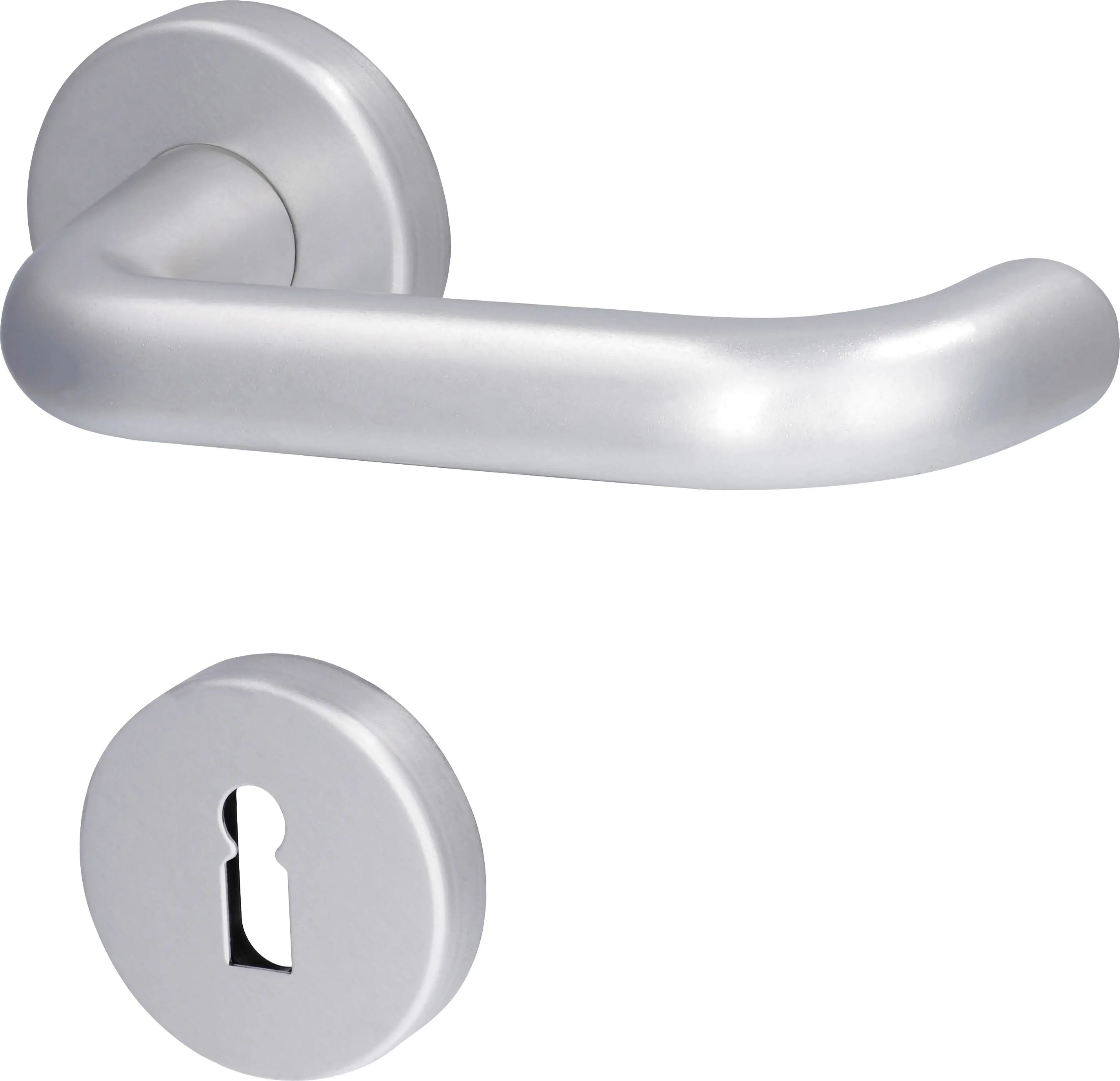 Südmetall Türgriff-Garnitur Rosette Claudia BB Aluminium F1 eloxiert silber Ø 52 mm
