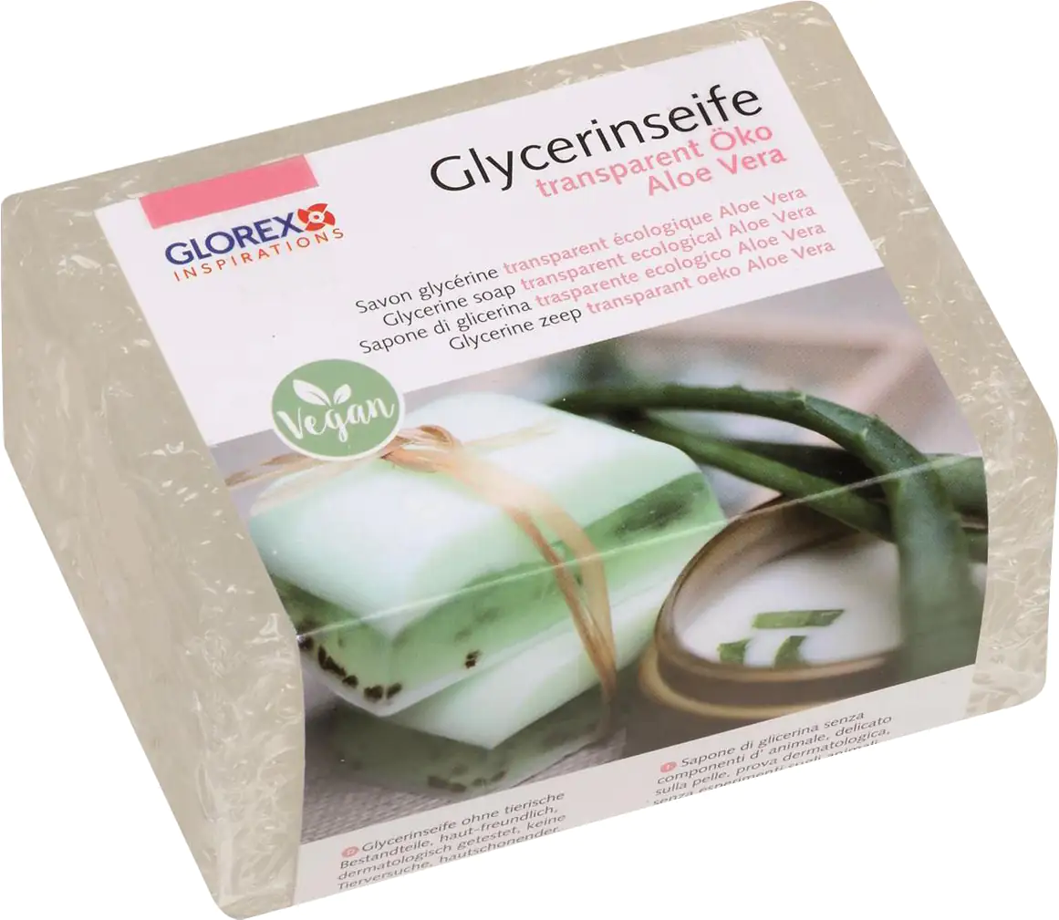 Glorex Glycerin-Seife Öko mit Aloe Vera transparent 500 g