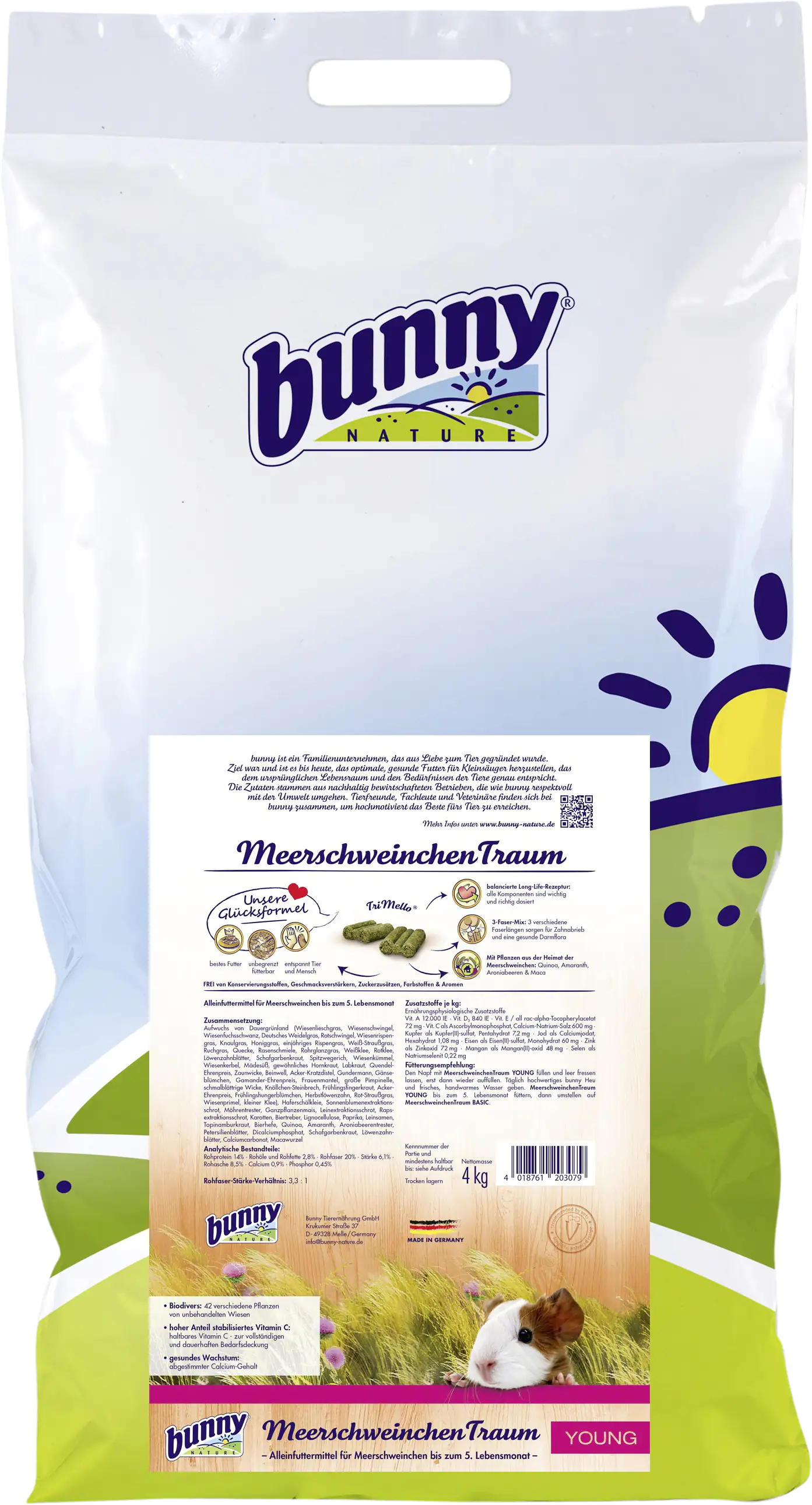Bunny Nature Meerschweinchen Traum Young Nagerfutter 4 kg