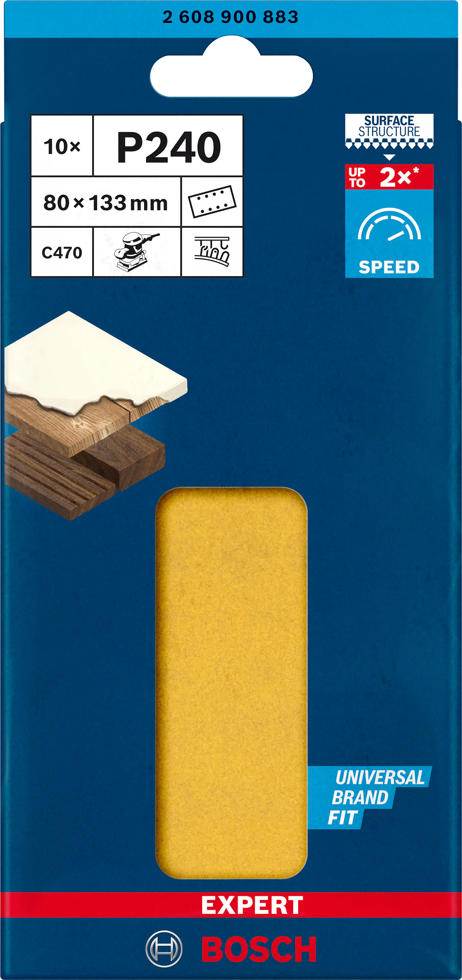 Bosch Expert C470 Schleifpapier für Schwingschleifer 10-teilig