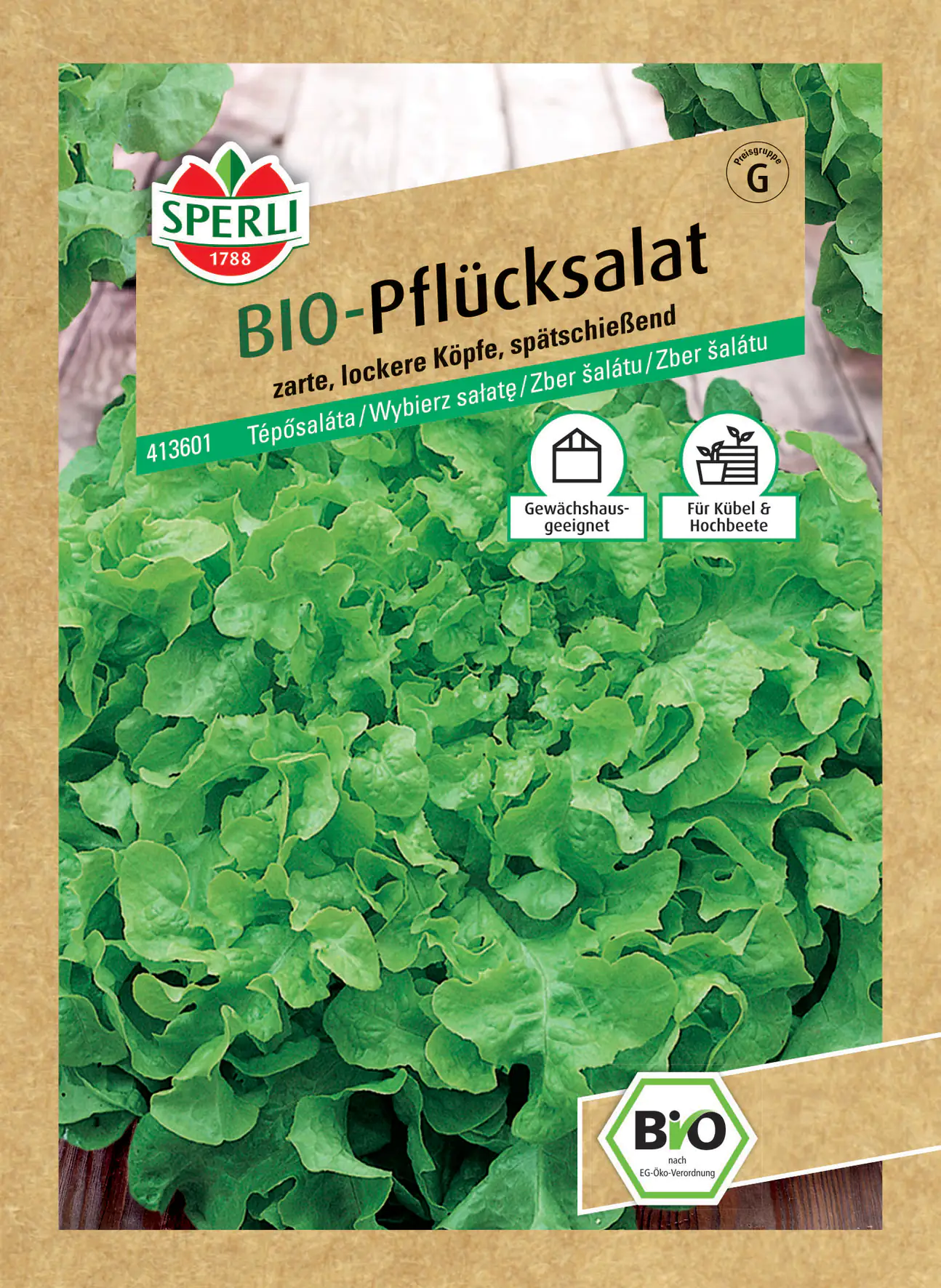 Sperli BIO Pflücksalat grün