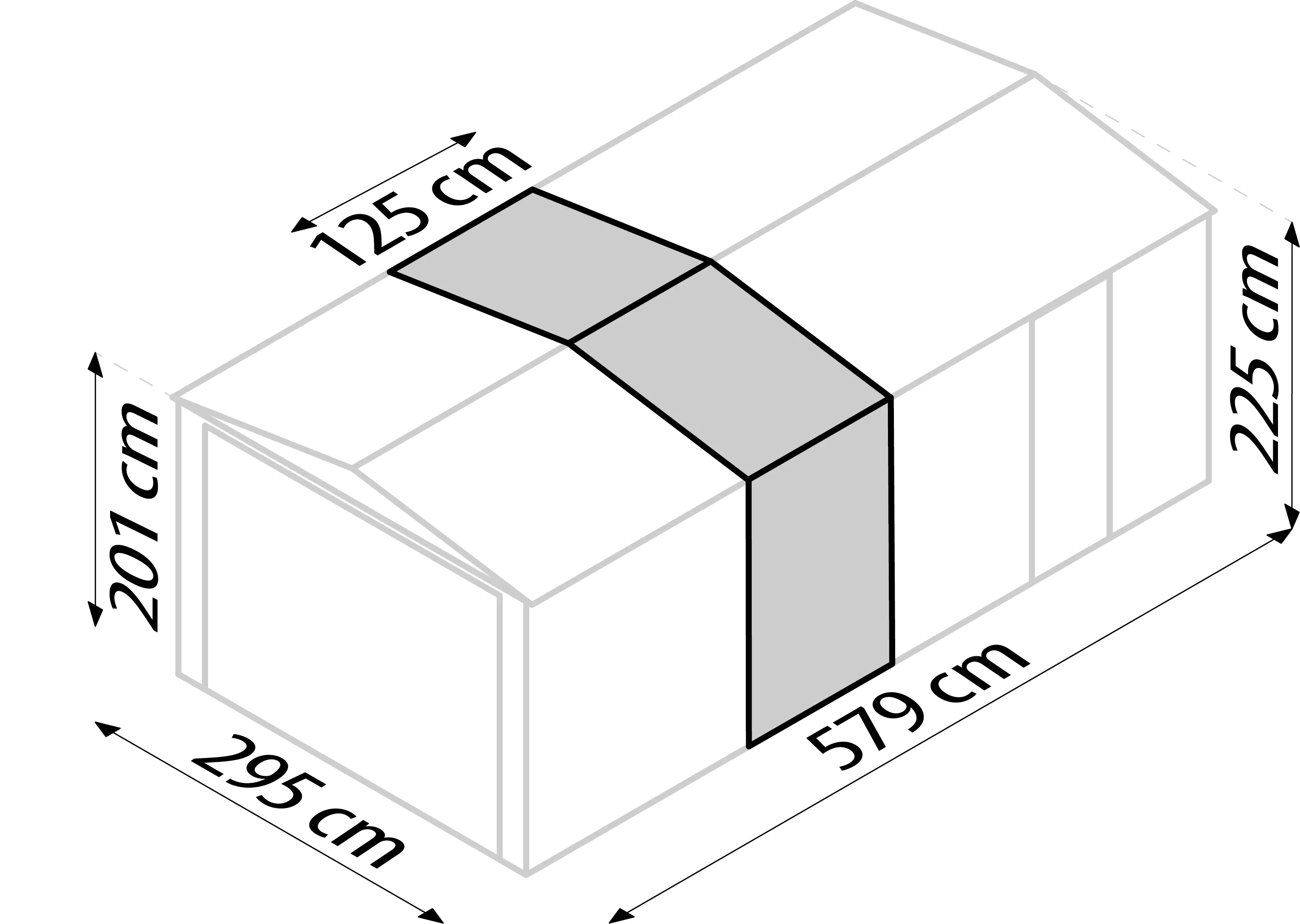 Globel Metallgerätehaus Parker MGR 1015 308 x 464 x 225 cm anthrazit