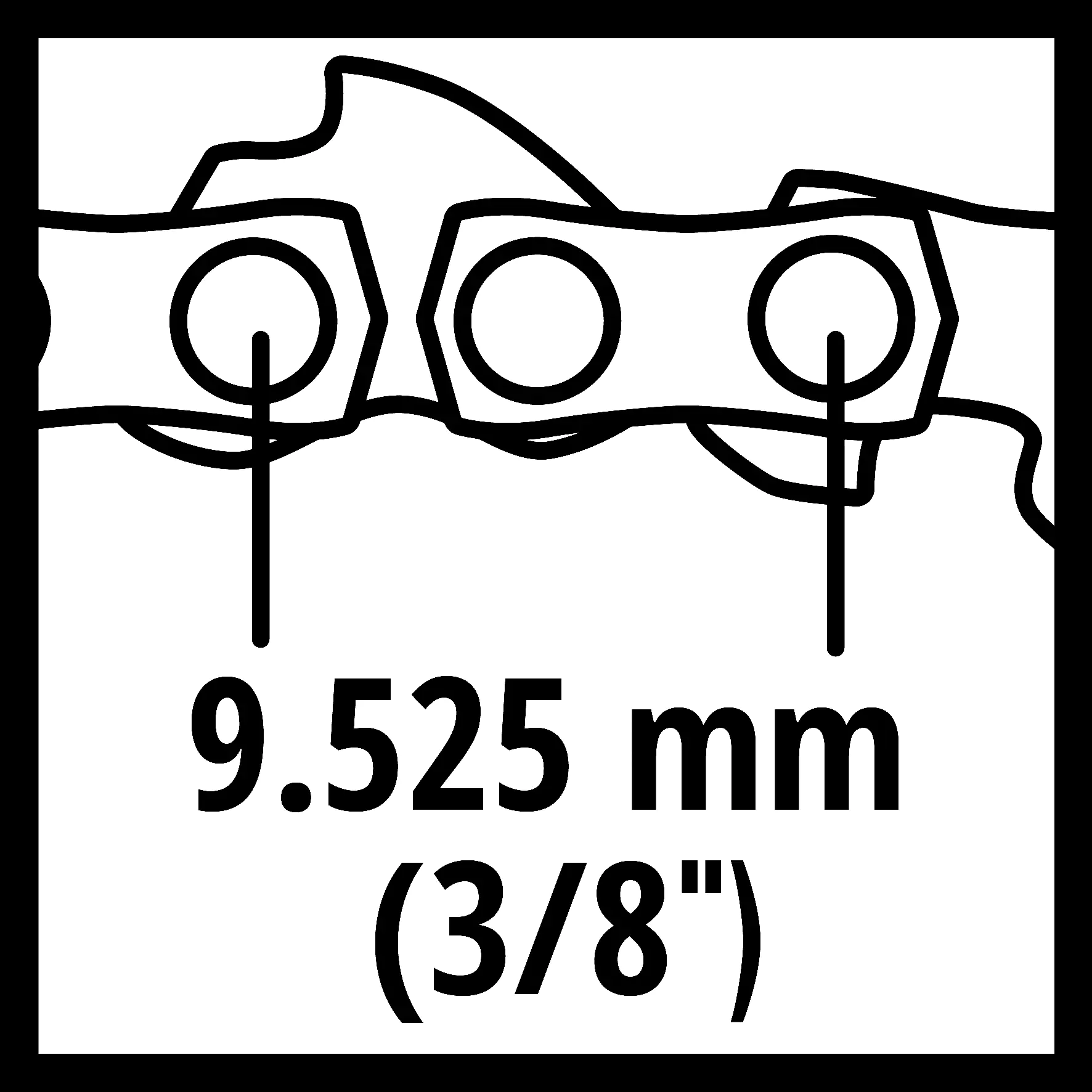 Einhell Ersatzkette für Einhell Kettensägen 25 cm 39 Treibglieder