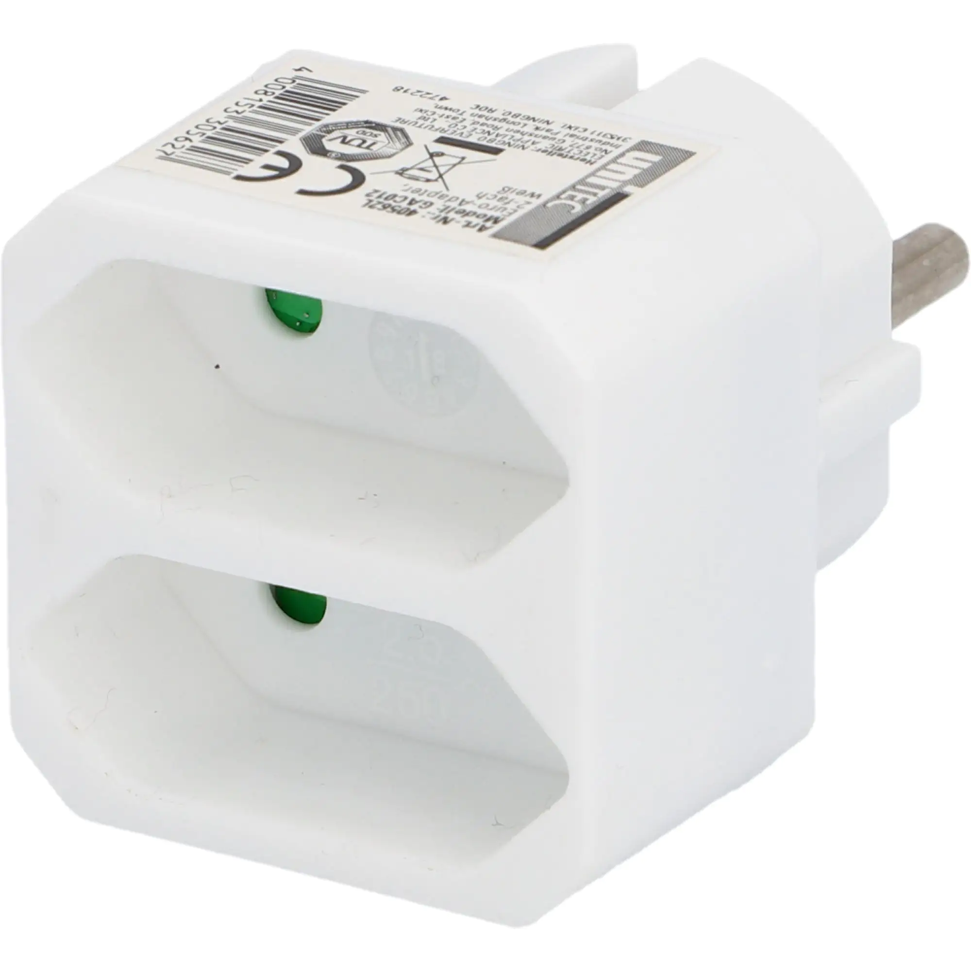 Euro-Adapter 2-fach weiß