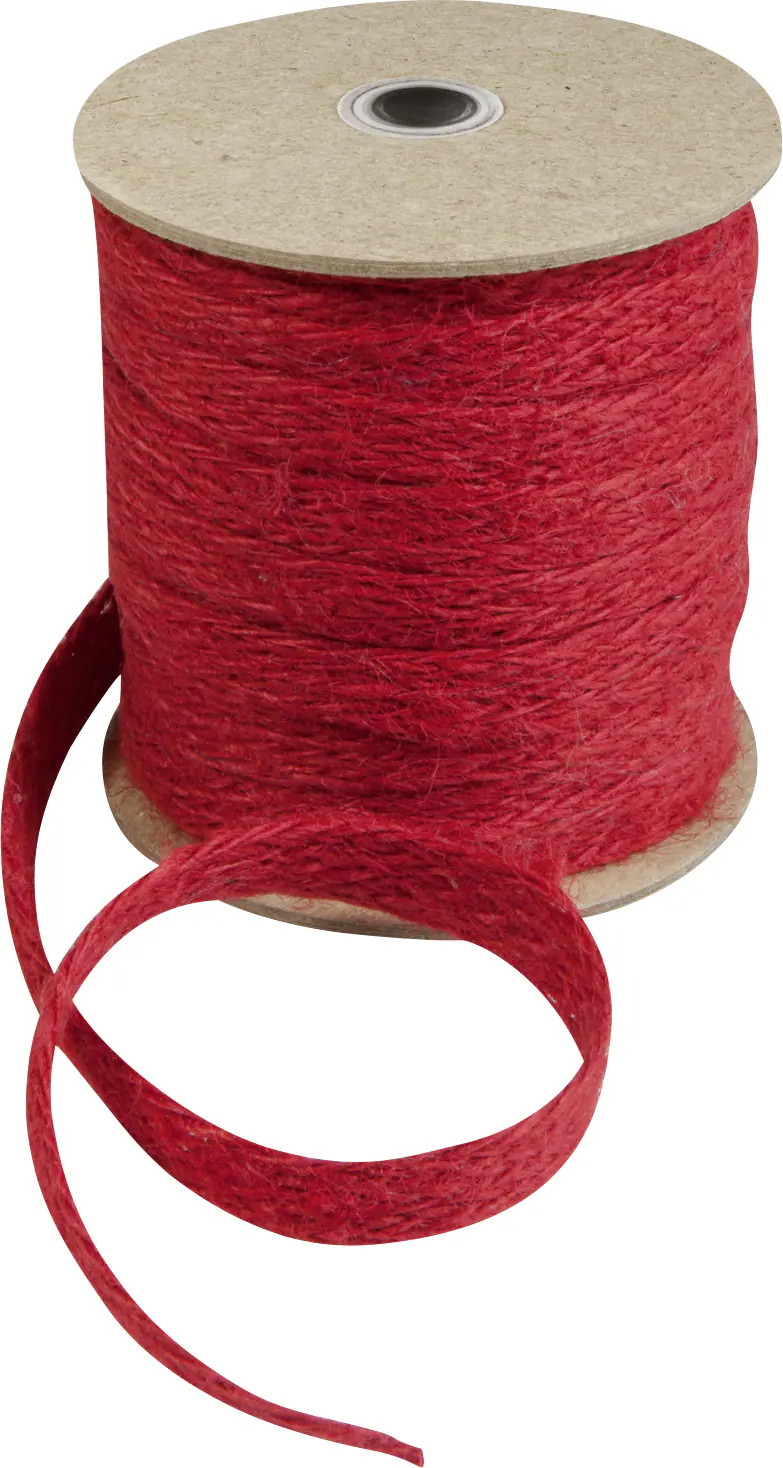 Windhager Deko Band Jute 1 cm x 20 m rot