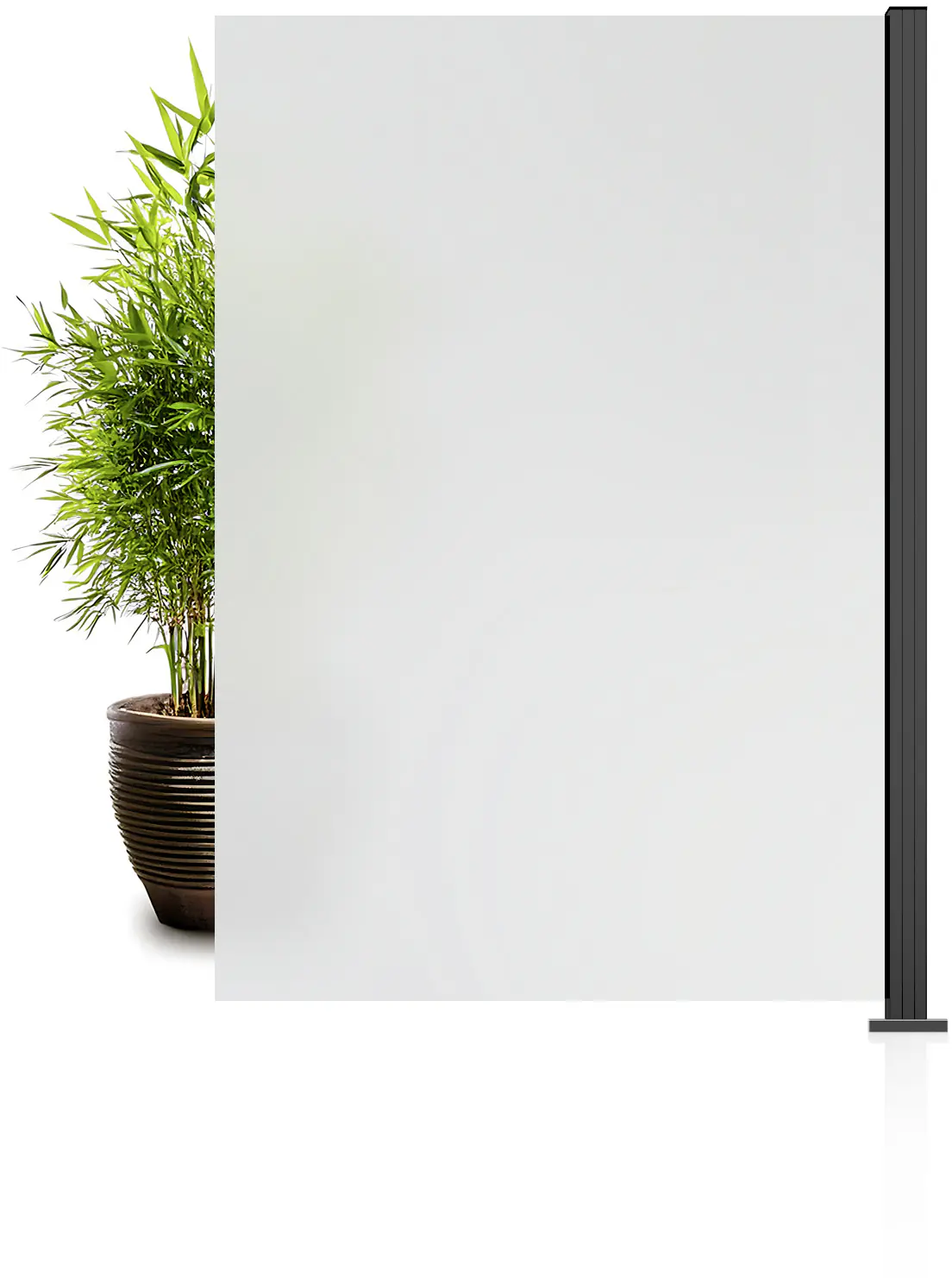 Ambiente Glaszaun Erweiterungsset Klarglas mit Siebdruck 187 x 124,2 cm anthrazit