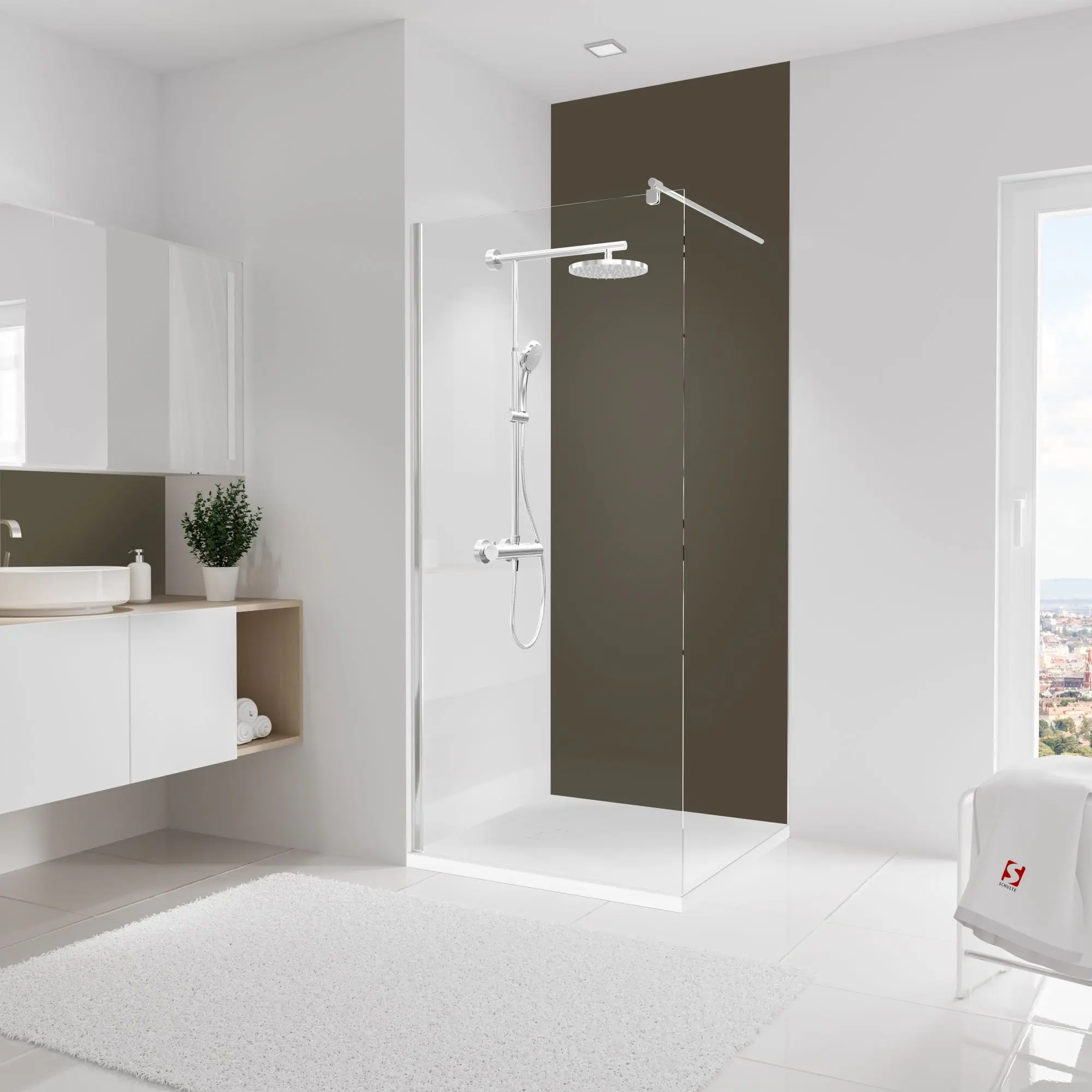 Schulte Duschrückwand DecoDesign 90 x 255 cm taupe