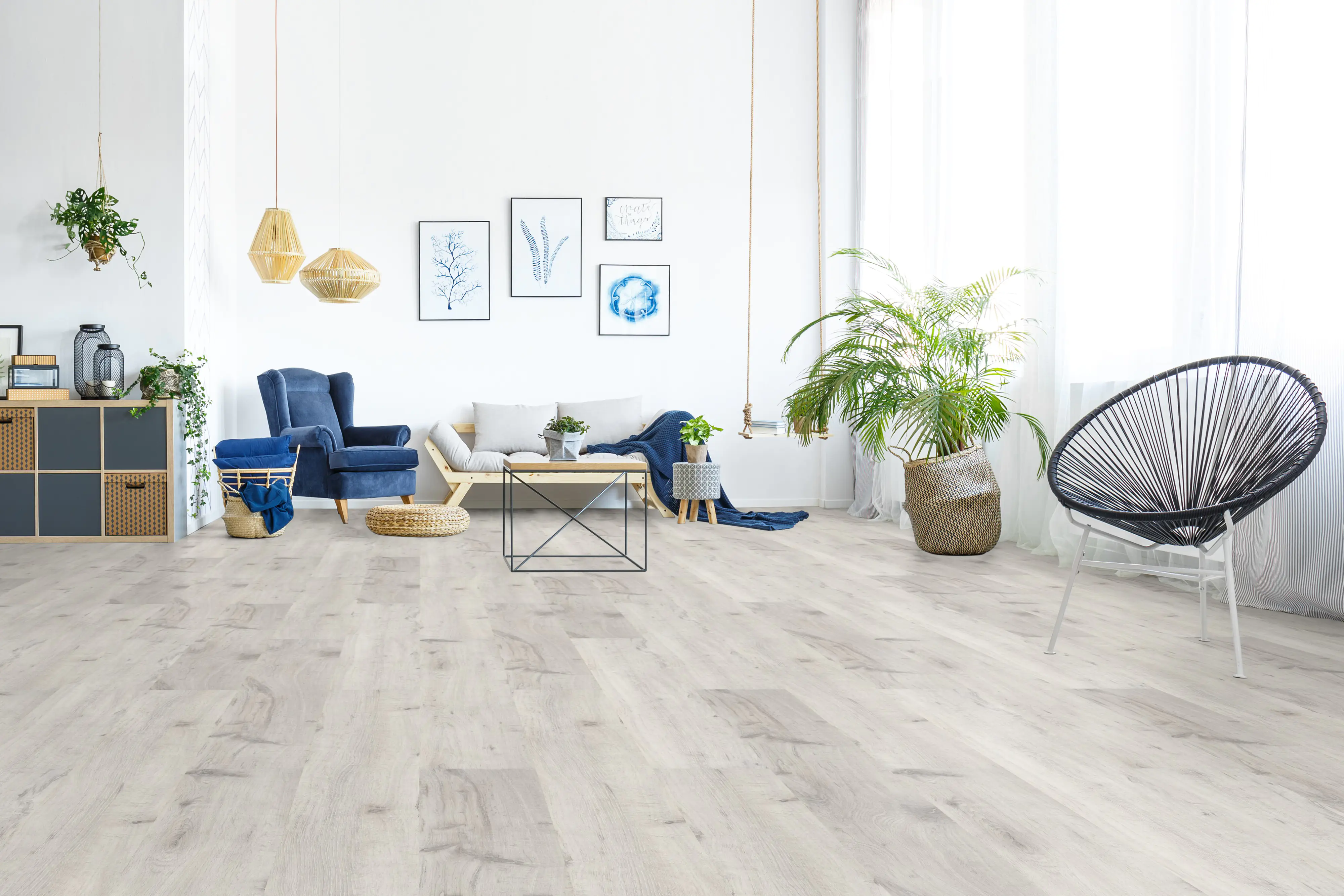 Classen Laminat Edition 7 128,6 x 19,4 cm 7 mm Eiche Amundsen weiß