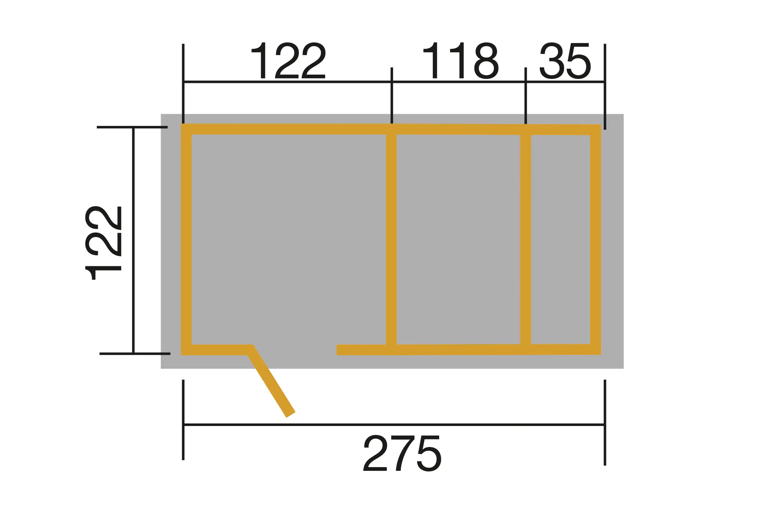 Weka Drachenhöhle Tabaluga 284 x 153 cm natur mit Sandkasten, Pergola, Schatztruhe