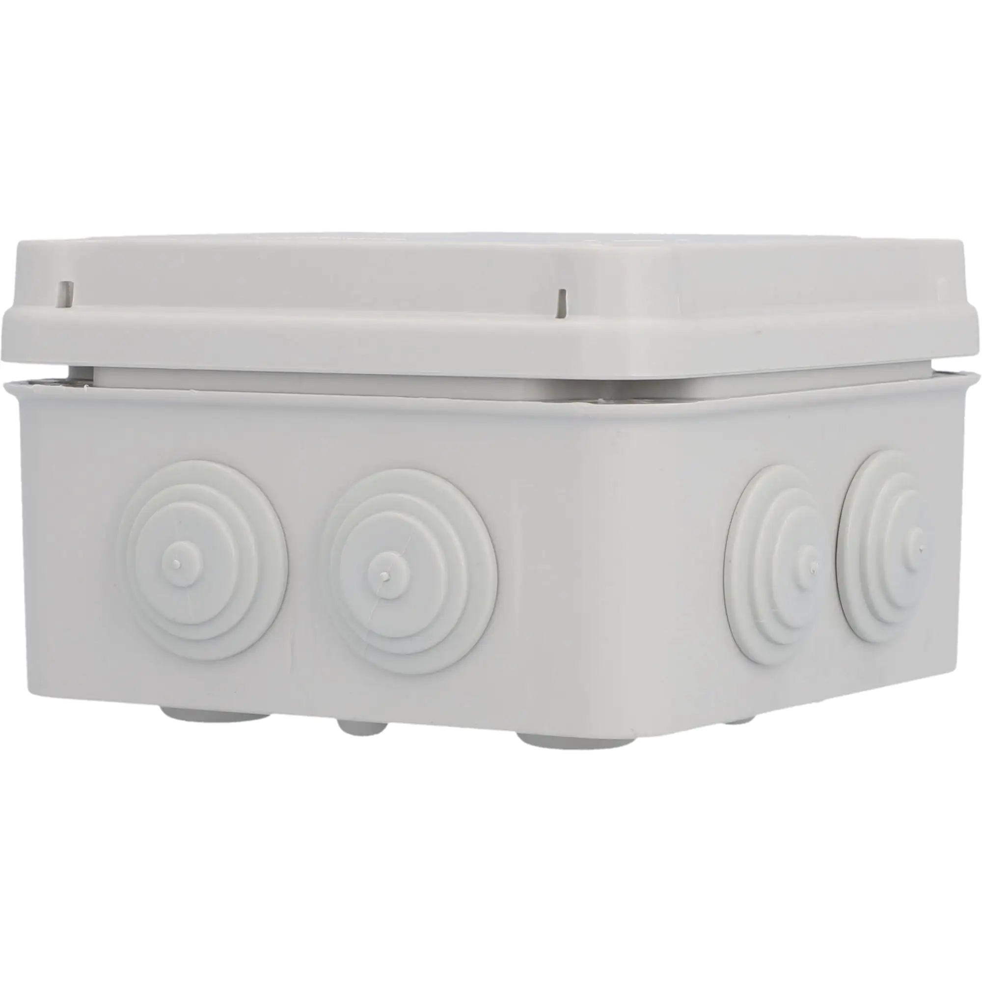 Aufputz-Abzweigdose IP65 mit Schraubdeckel 120 x 120 x 72 mm grau