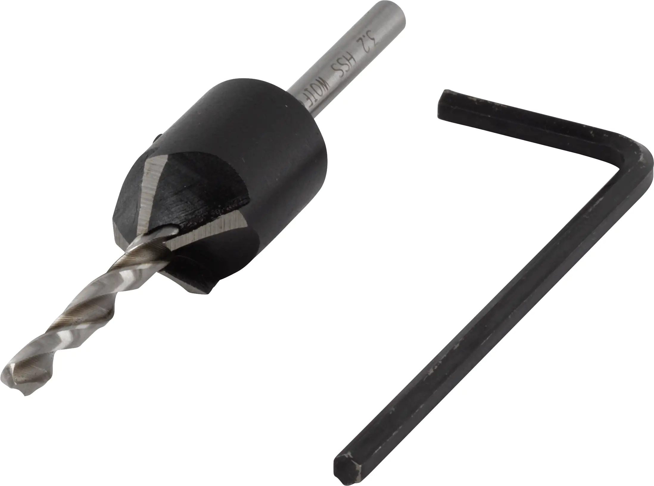 Wolfcraft Vorbohrer mit Senker 2498000 Ø 3,2 - 12 mm Rundschaft